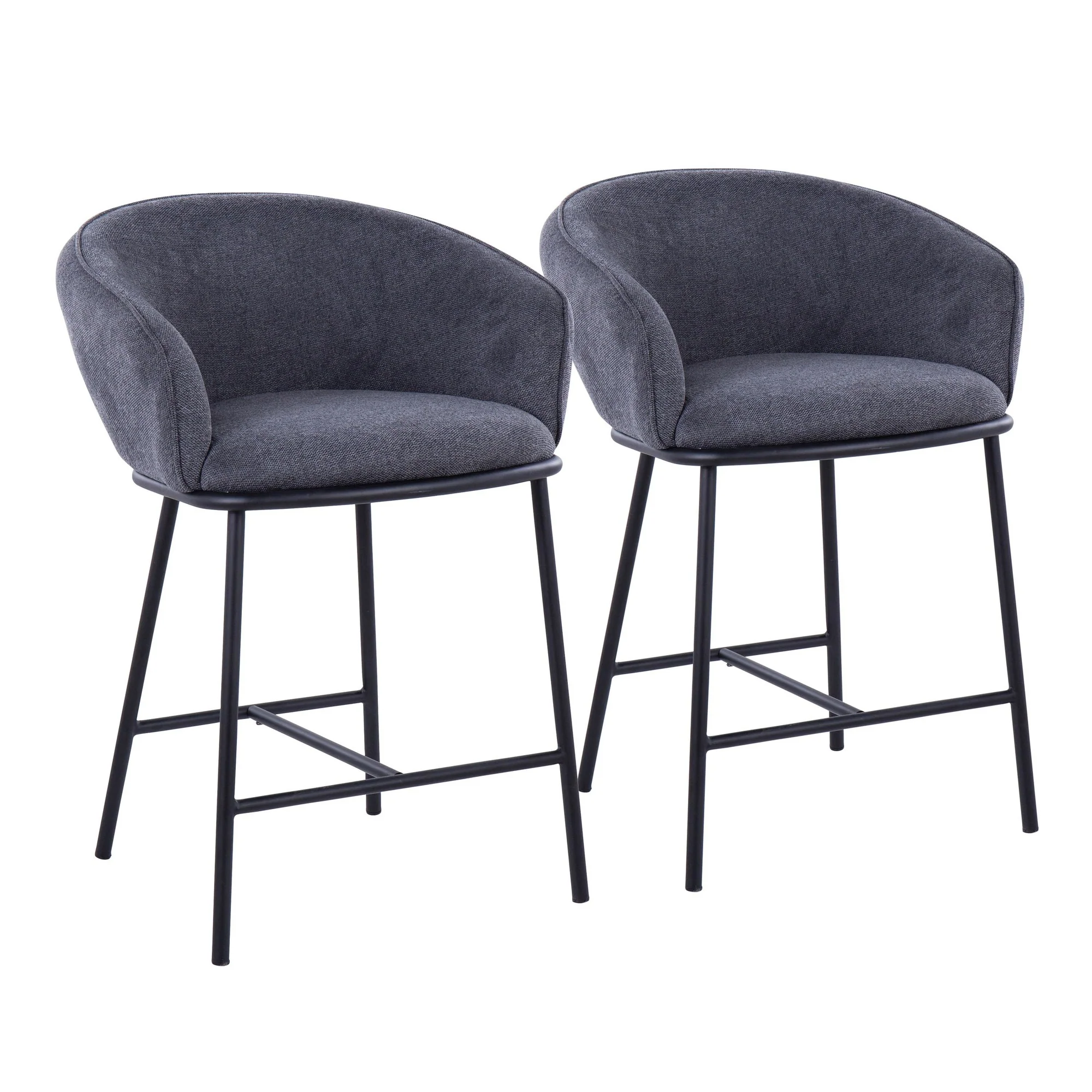 Ashland Counter Stool - Set of 2 Gray By LumiSource
