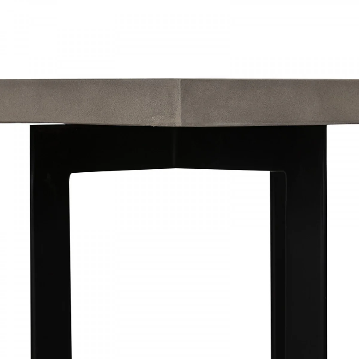 Asymmetric Metal And Concrete End Table By Homeroots - Image 5