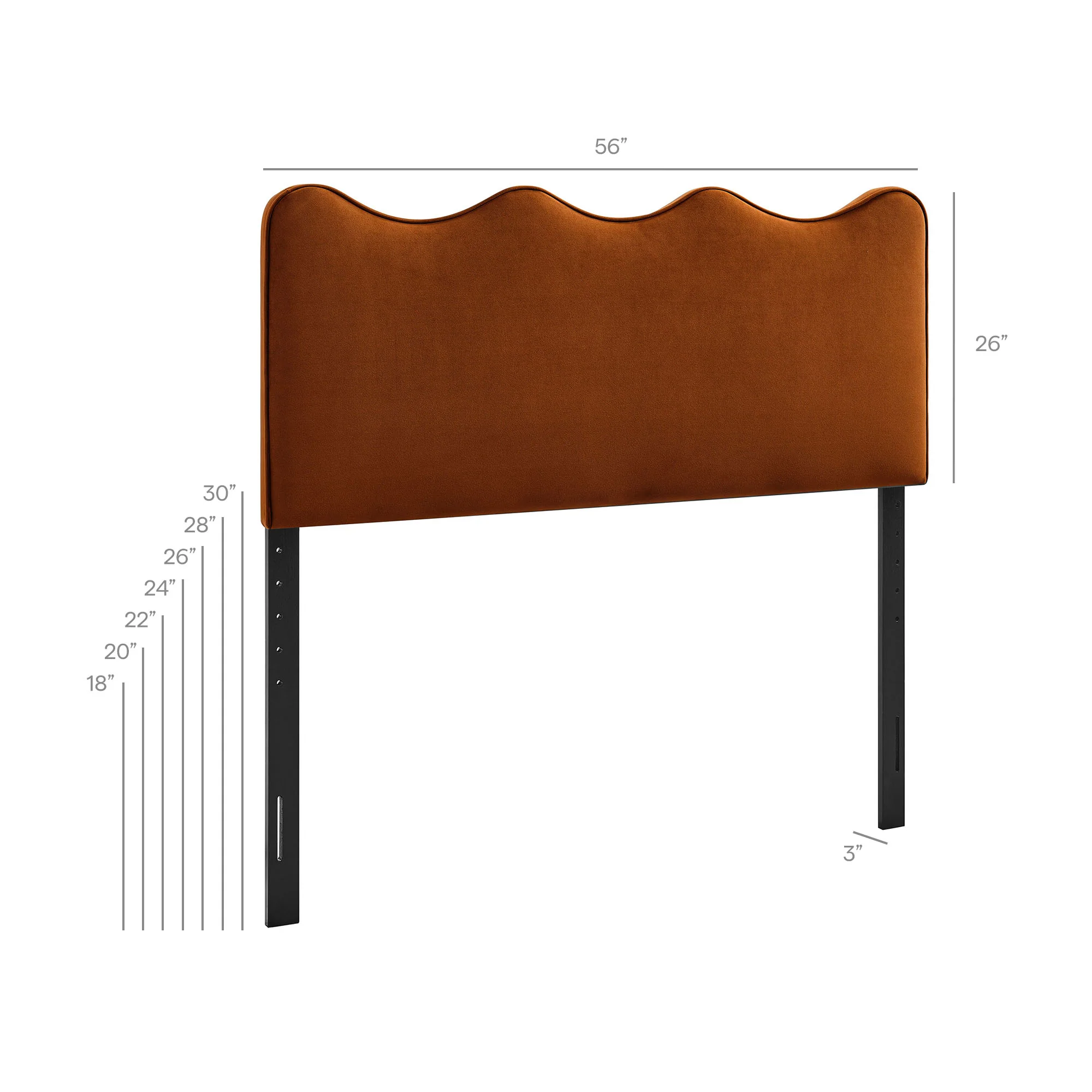 Athena Stain-Resistant Performance Velvet Full Size Headboard by Modway - Image 56