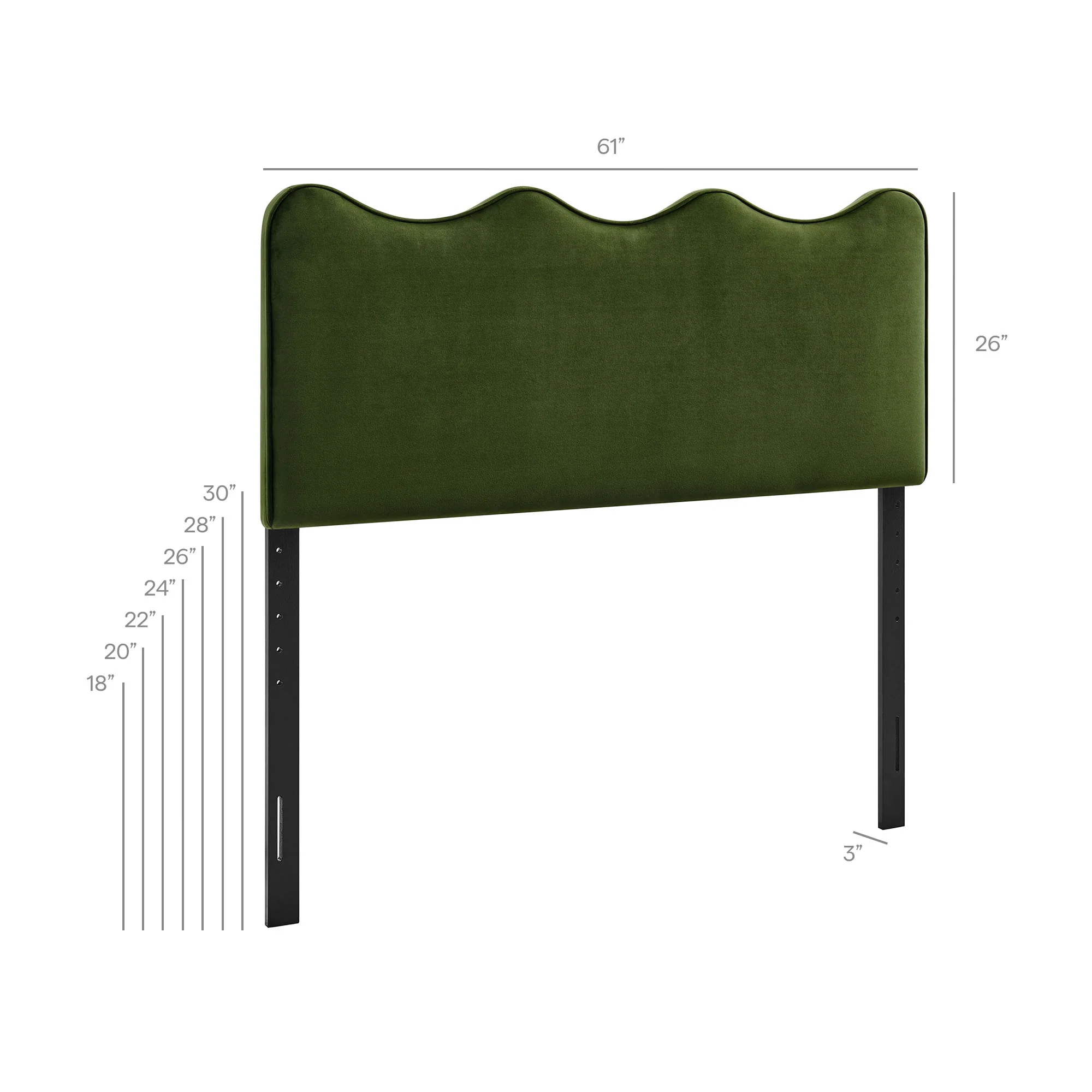 Athena Stain-Resistant Performance Velvet Queen Size Headboard by Modway - Image 40