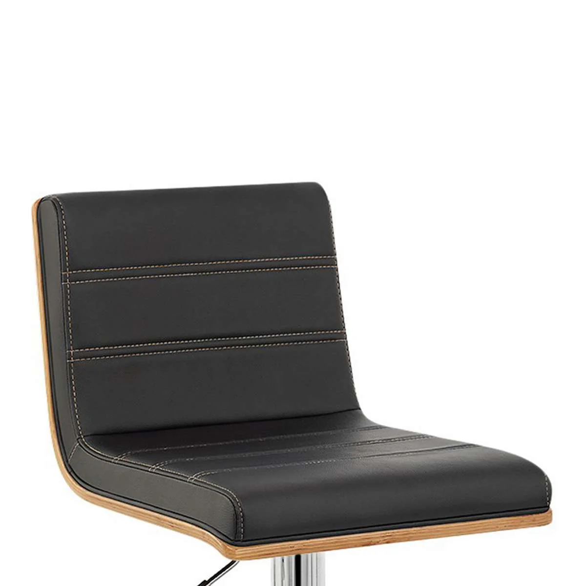 Aubrey Adjustable Height Swivel Bar Stool with Walnut Wood By Armen Living - Image 5