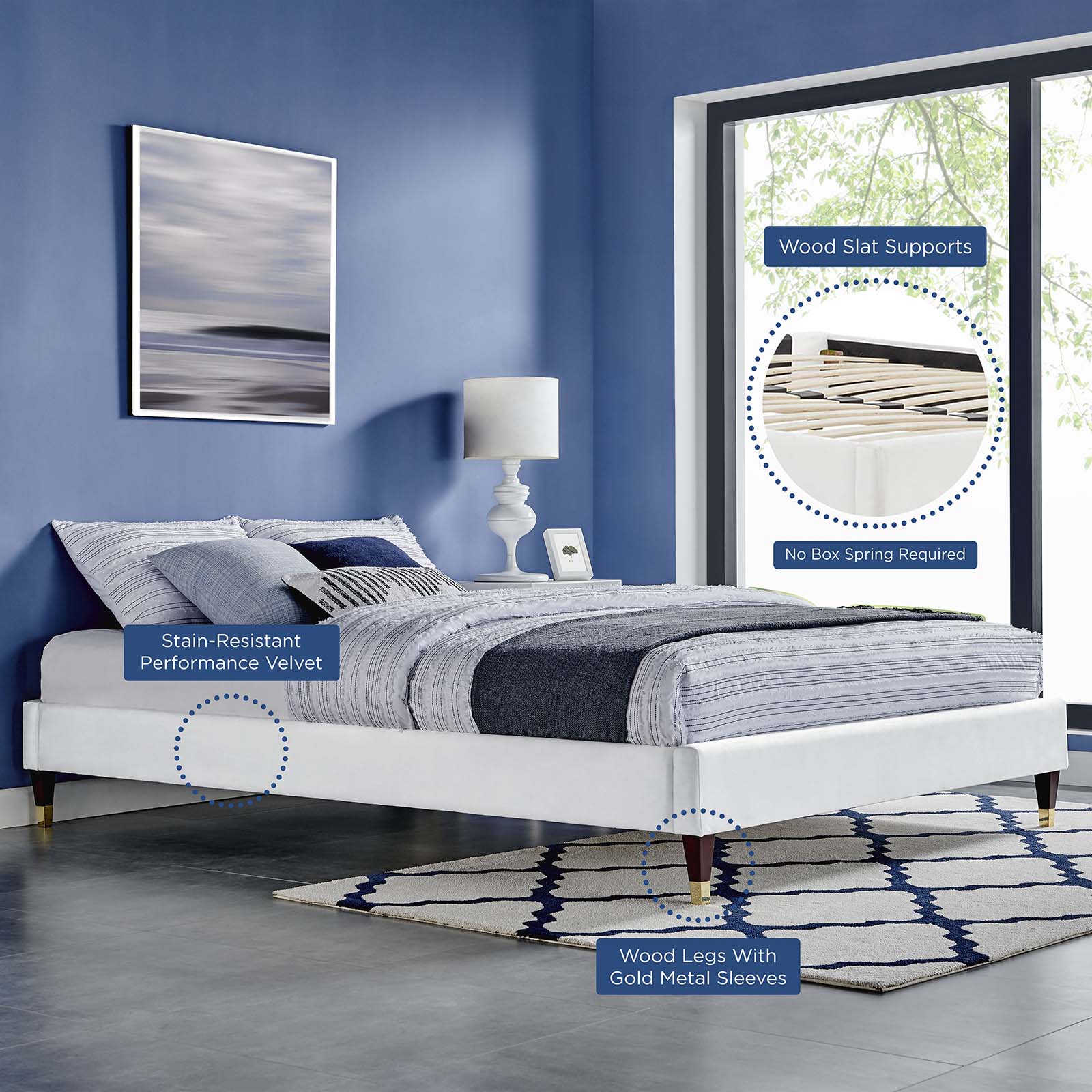 Aviana Performance Velvet Full Bed By Modway - MOD-6809 - Image 36