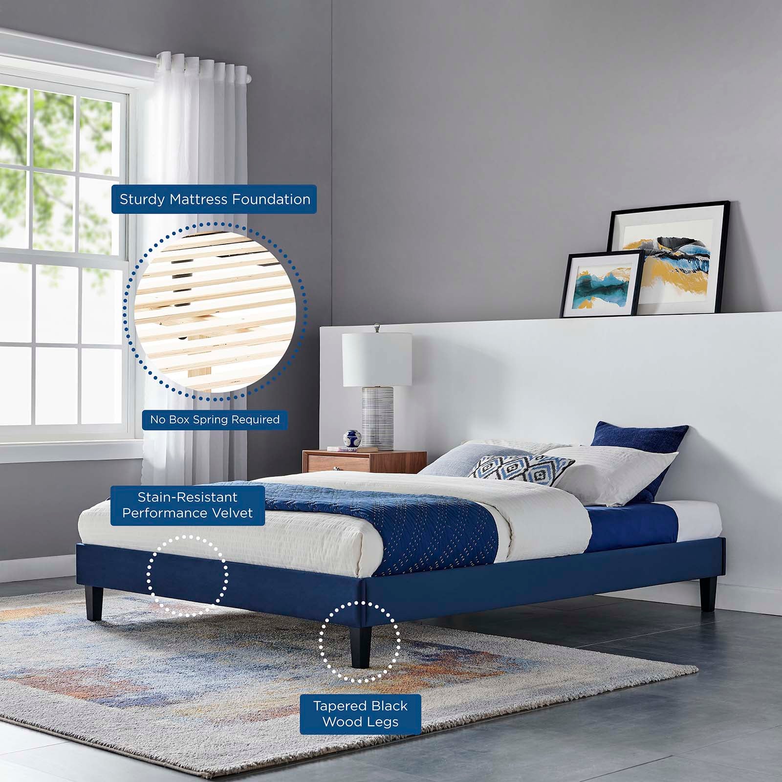 Aviana Performance Velvet Full Bed By Modway - MOD-6814 - Image 25