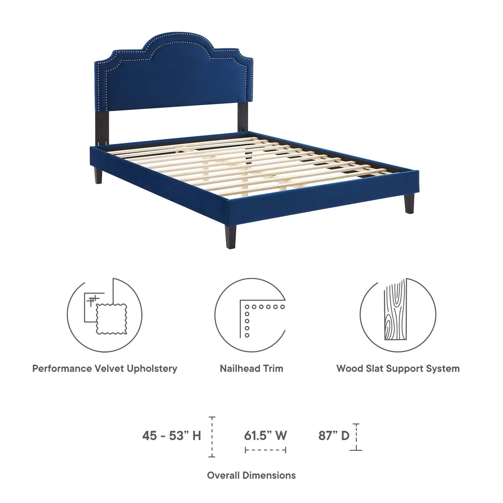 Aviana Performance Velvet Queen Bed By Modway - MOD-6829 - Image 32