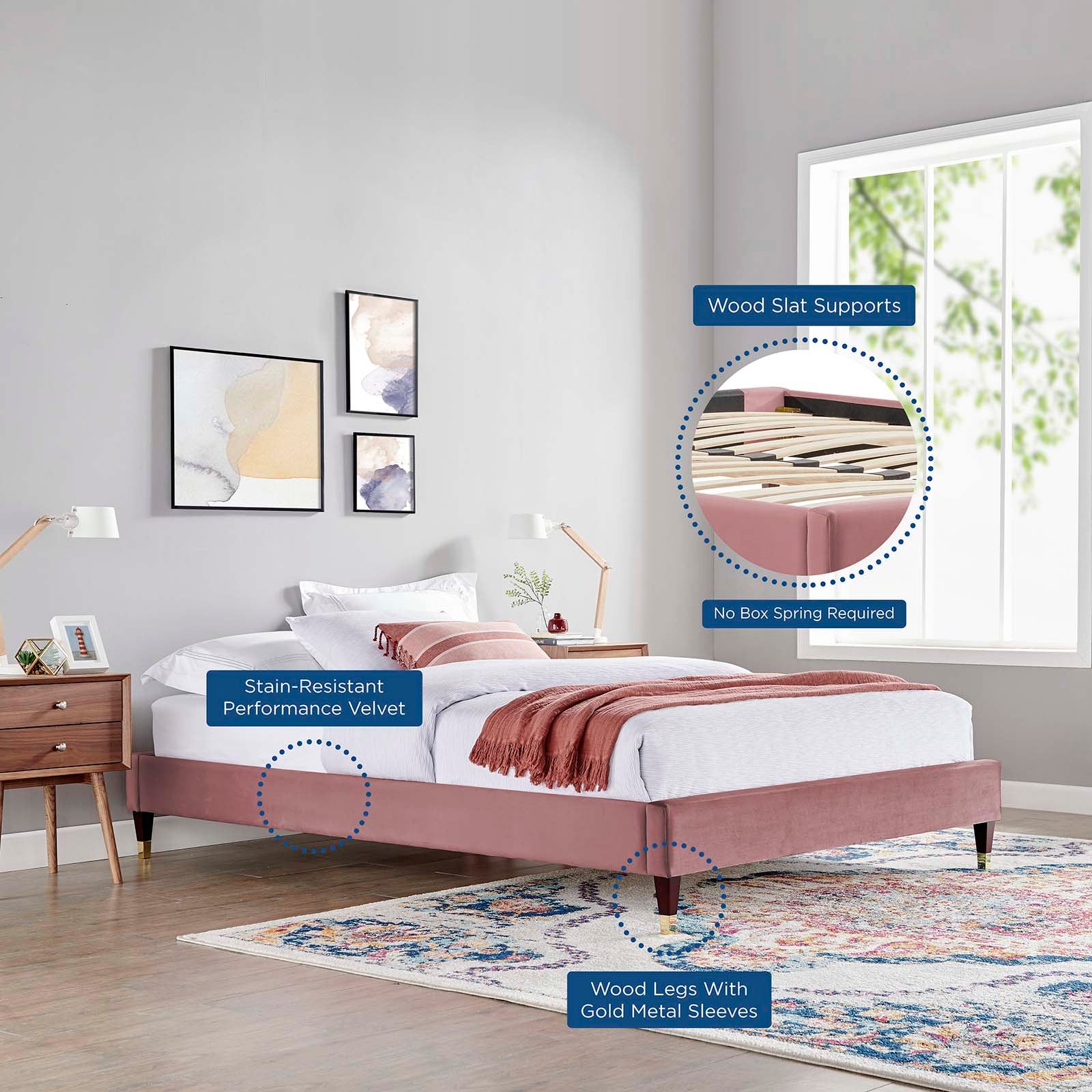 Aviana Performance Velvet Twin Bed By Modway - MOD-6794 - Image 14