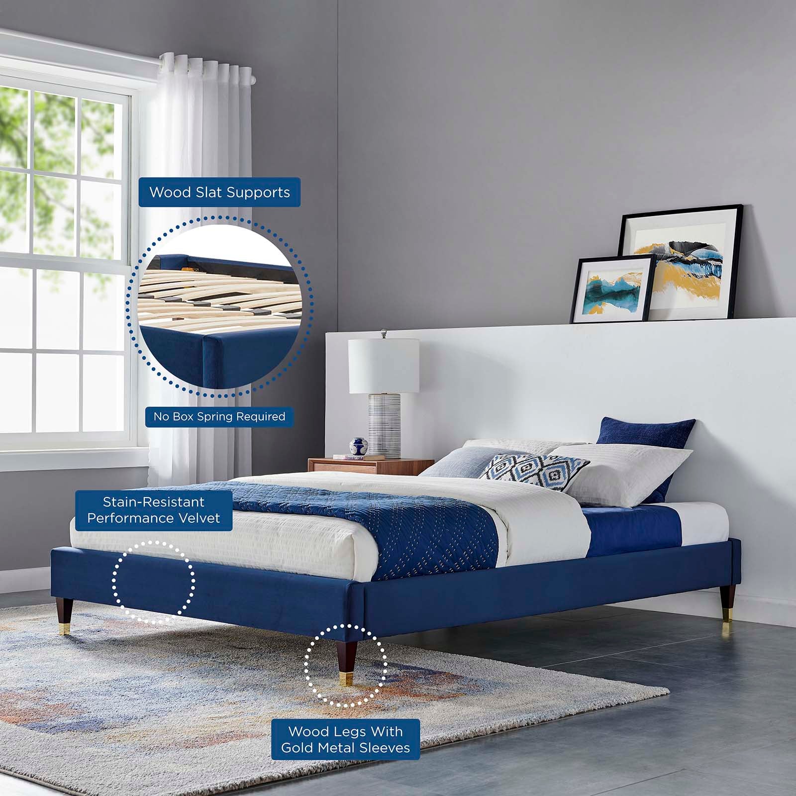 Aviana Performance Velvet Twin Bed By Modway - MOD-6794 - Image 25