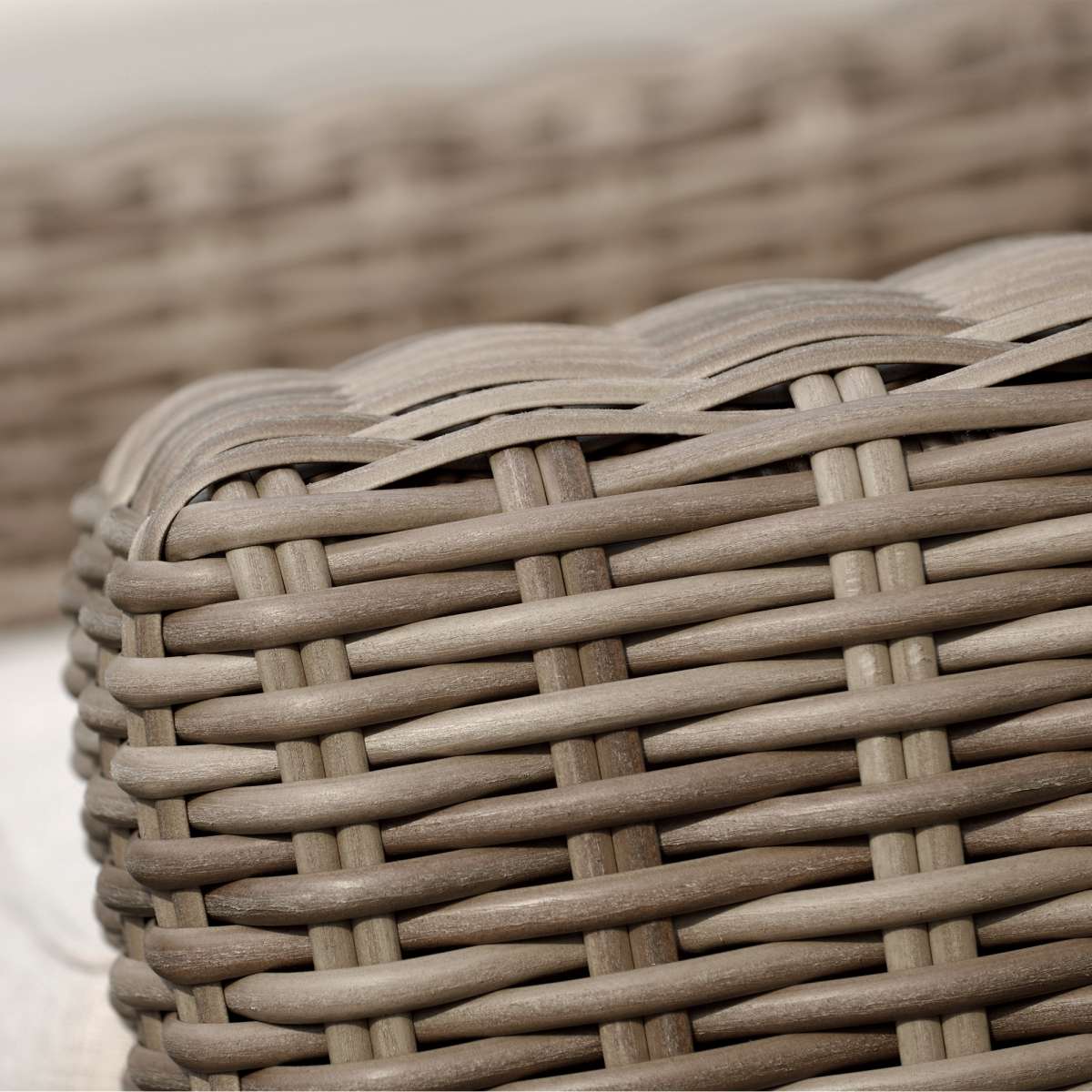 Bahamas Outdoor Wicker & Teak Wood Sofa with Beige Olefin By Armen Living - Image 8