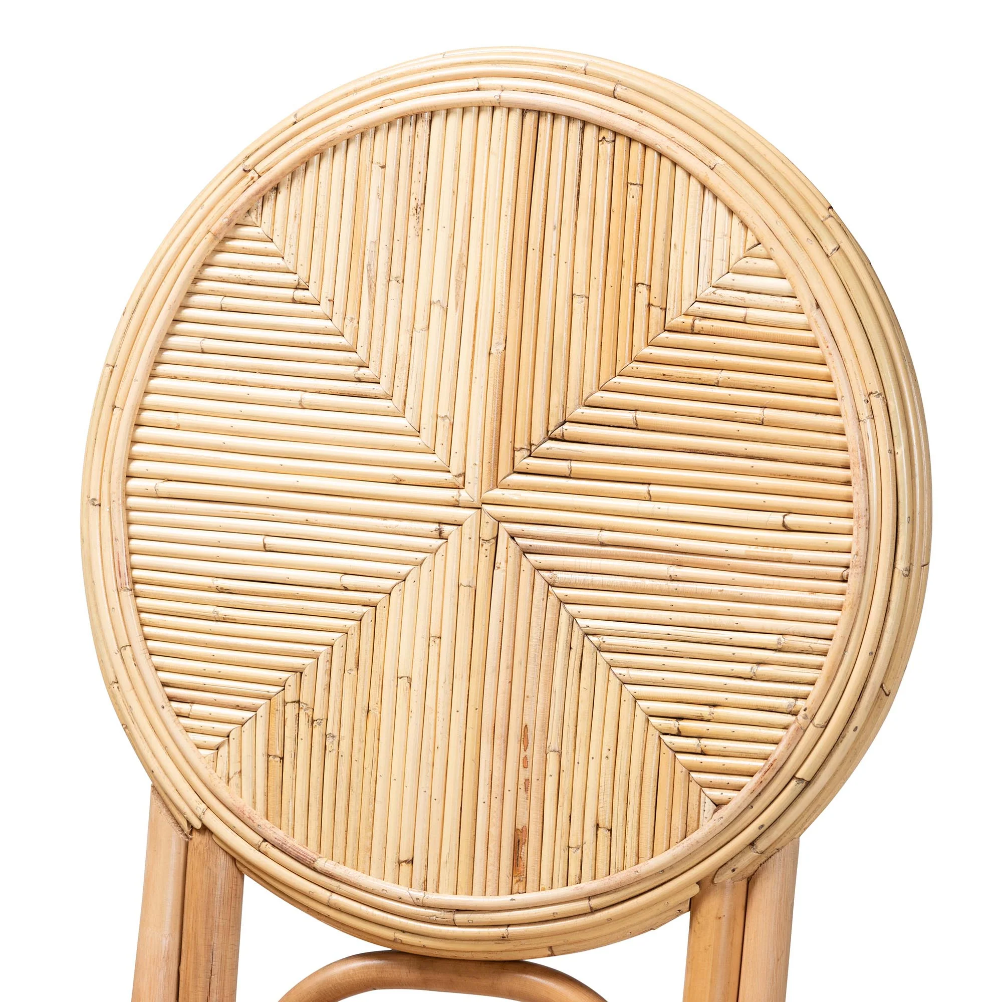 Baxton Studio bali & pari Carita Modern Bohemian Natural Brown Rattan Dining Chair - Image 6