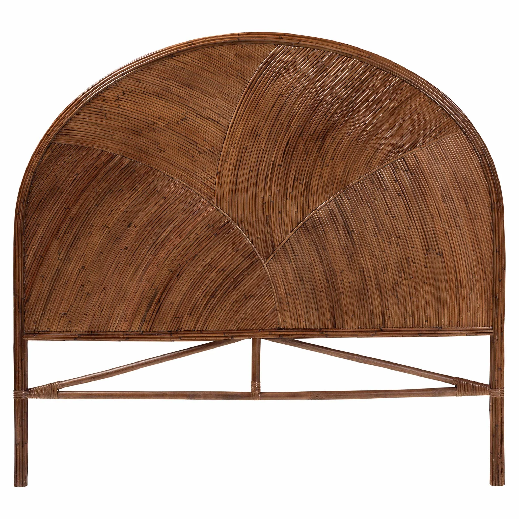 Baxton Studio bali & pari Seana Bohemian Dark Brown Rattan King Size Standalone Headboard - Image 5