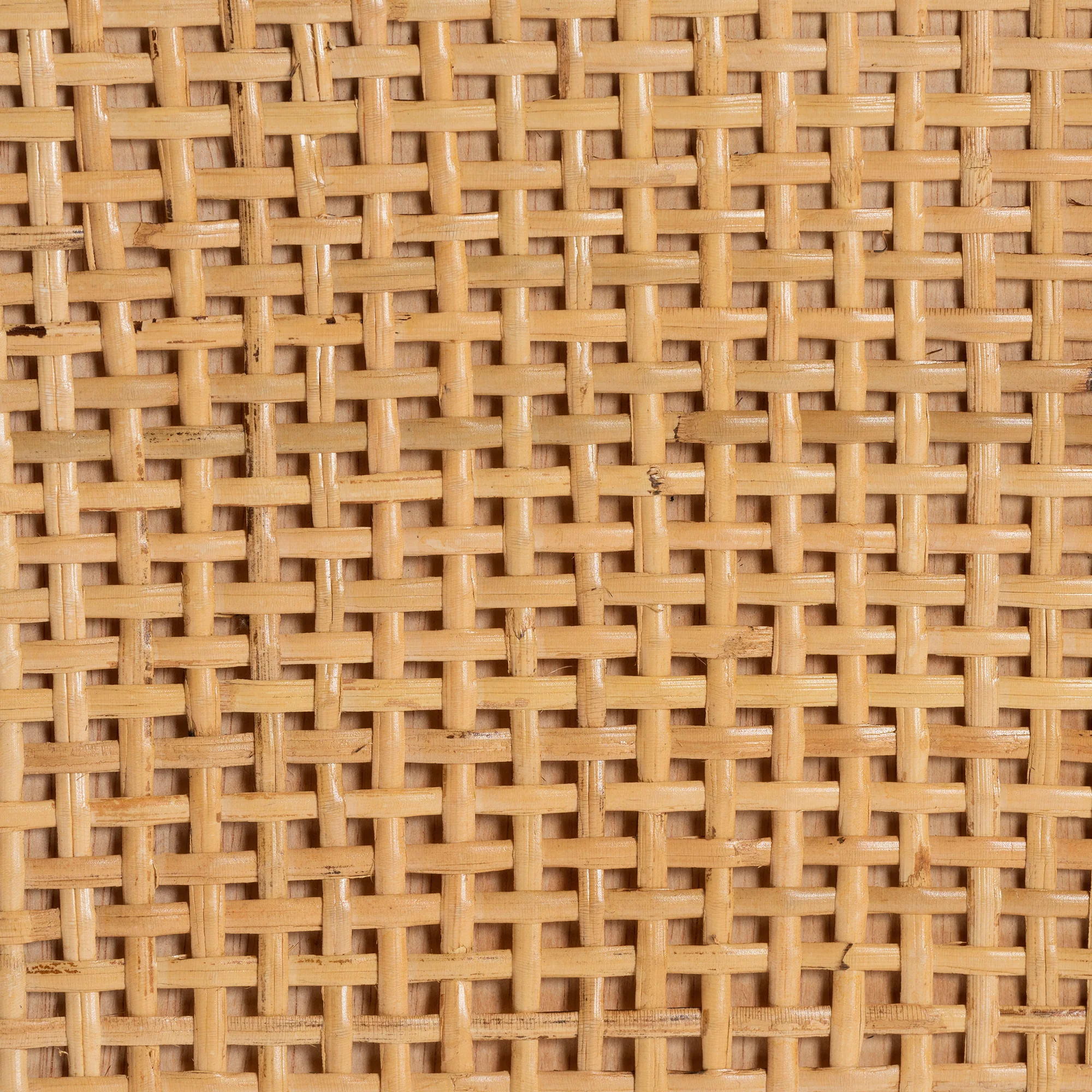 Baxton Studio bali & pari Vivan Modern Bohemian Natural Brown Rattan and Mahogany Wood Storage Cabinet - Image 10