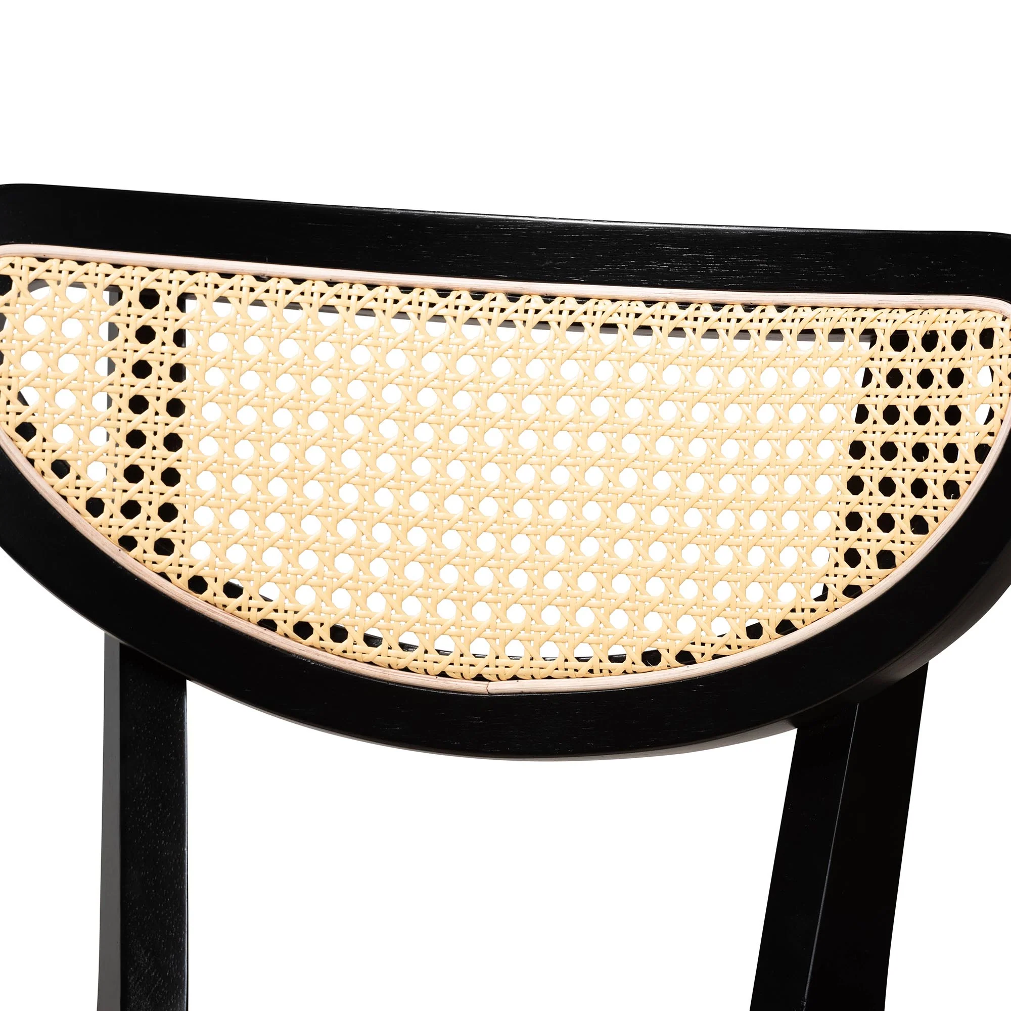 Baxton Studio Dannell Mid-Century Modern Cream Fabric and Black Finished Wood 5-Piece Pub Set - Image 6