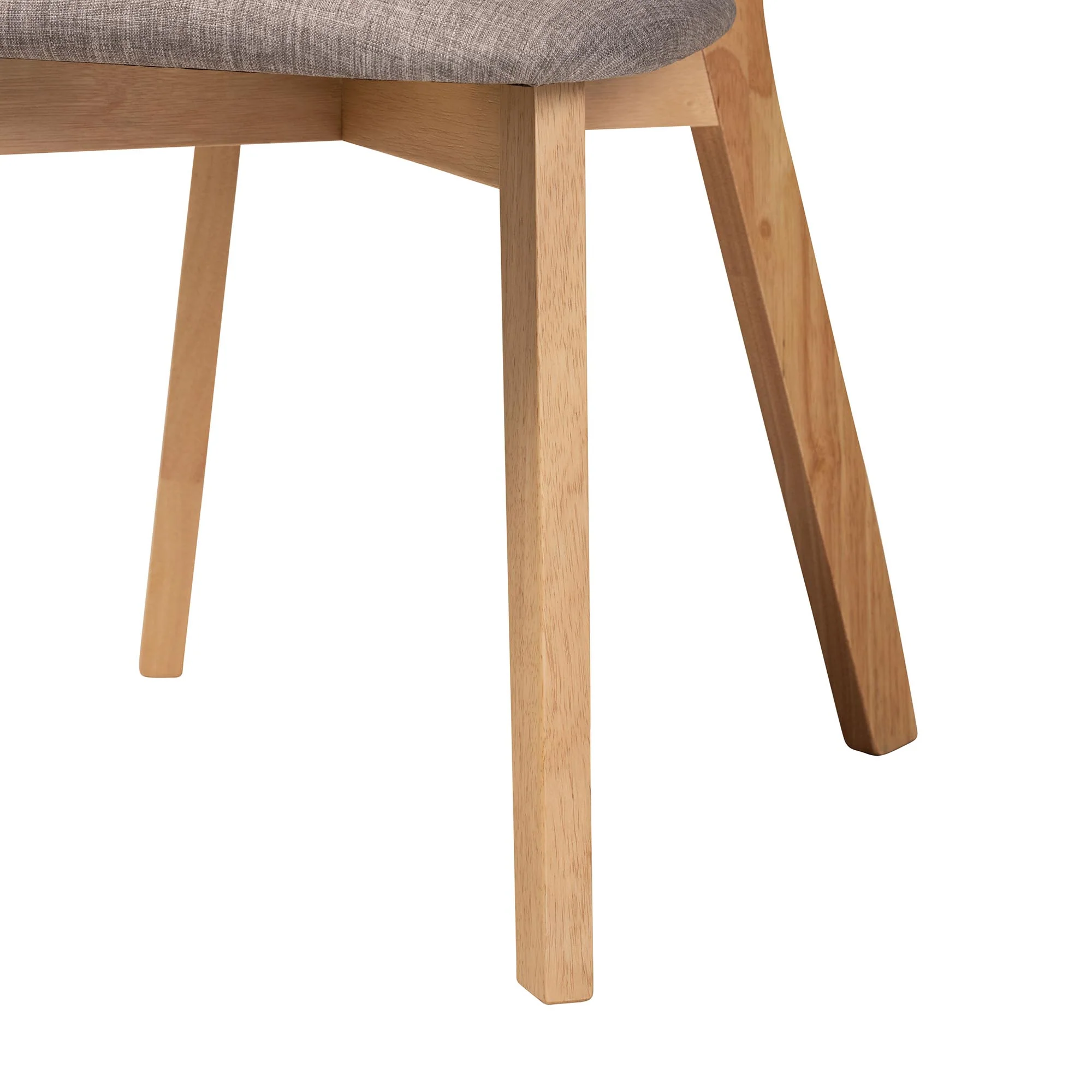 Baxton Studio Dannell Mid-Century Modern Grey Fabric and Natural Oak Finished Wood 7-Piece Dining Set - Image 9