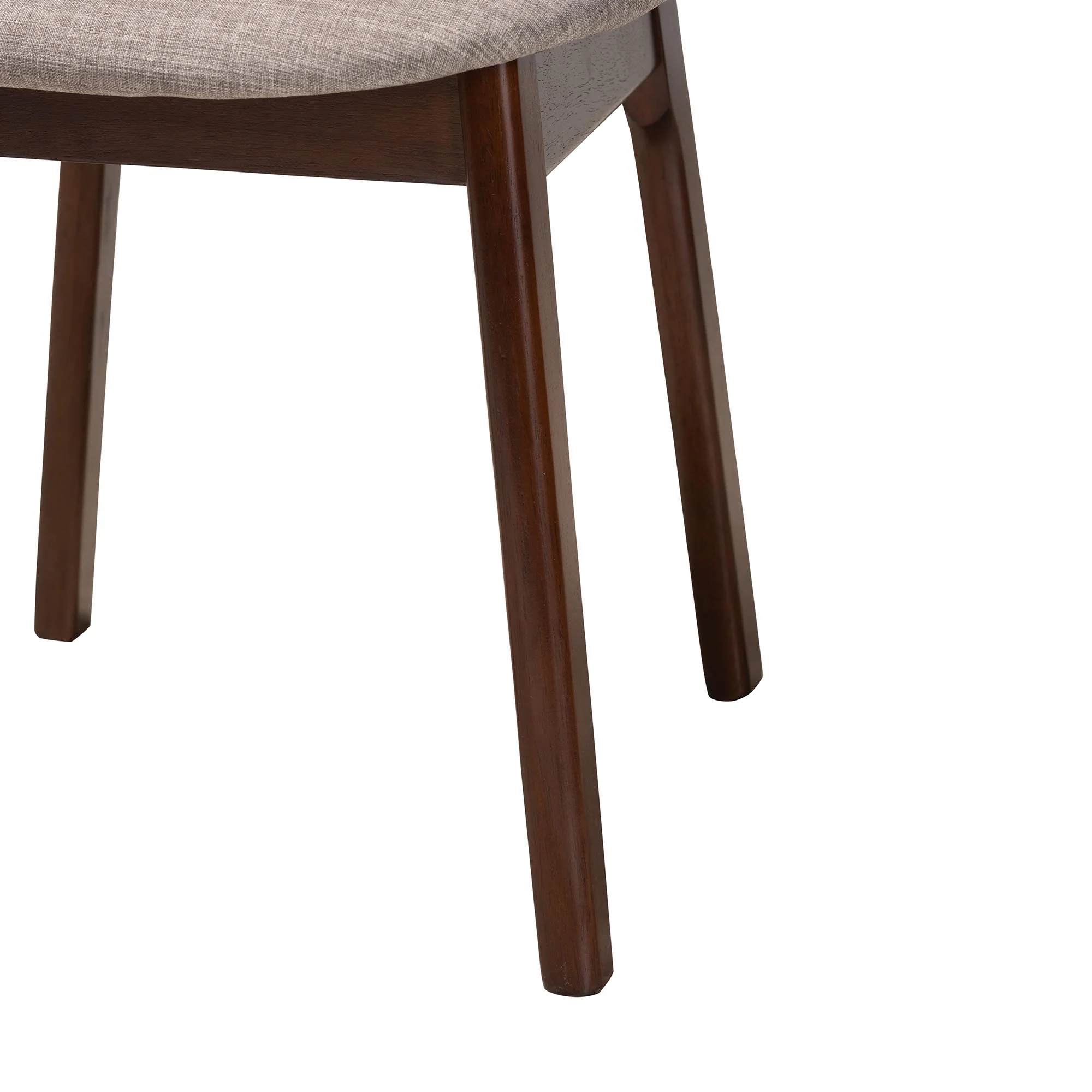 Baxton Studio Darrion Mid-Century Modern Grey Fabric and Walnut Brown Finished Wood 2-Piece Dining Chair Set - Image 6