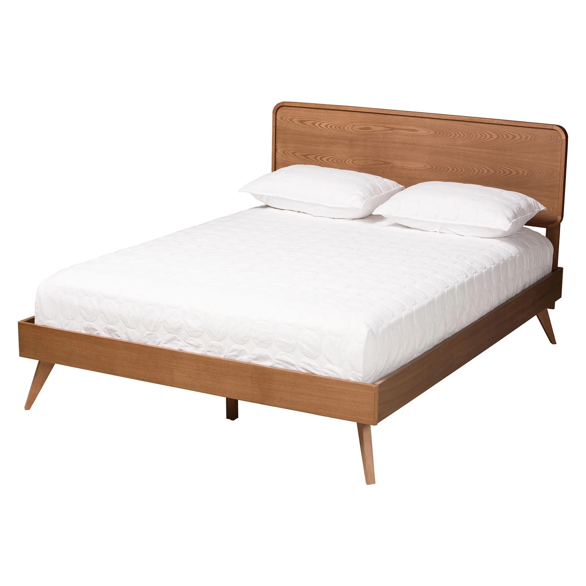 Baxton Studio Demeter Mid-Century Modern Walnut Brown Finished Wood Full Size 5-Piece Bedroom Set - Image 4