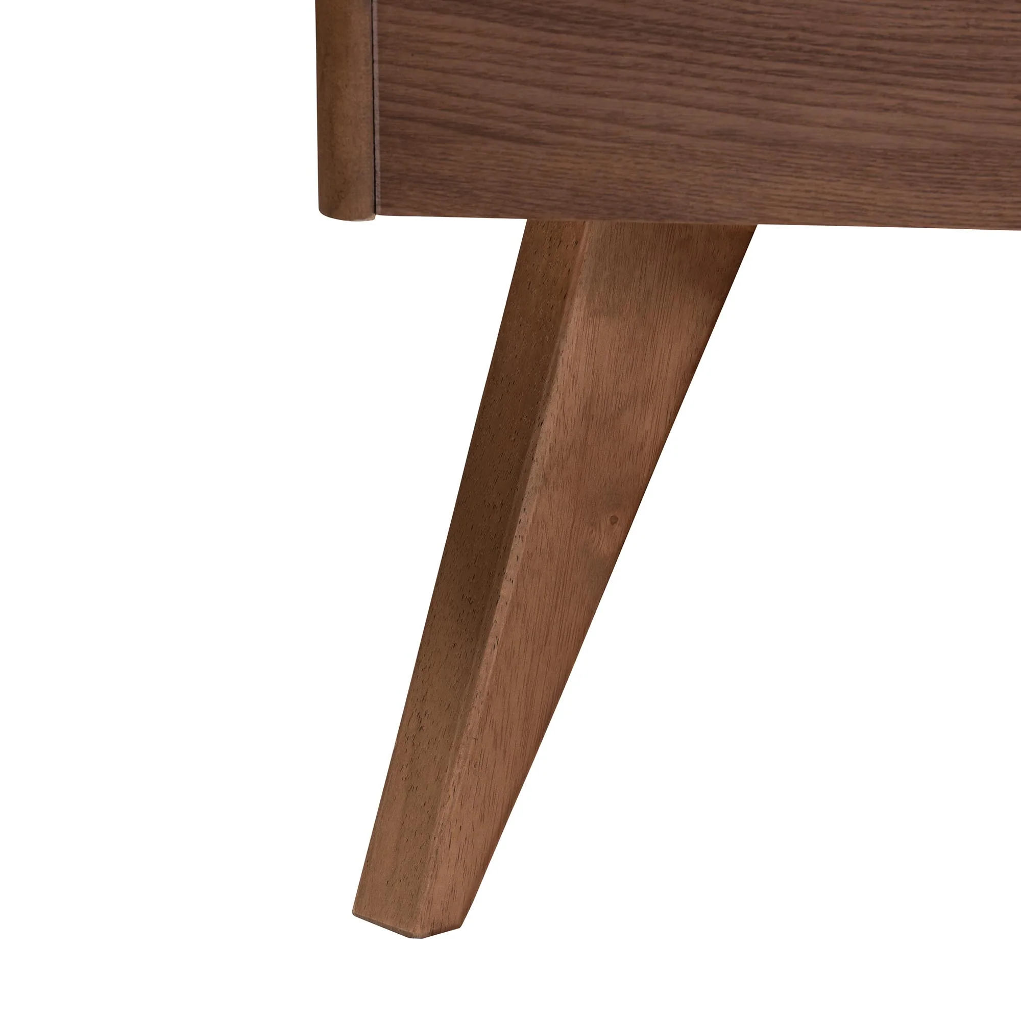 Baxton Studio Demeter Mid-Century Modern Walnut Brown Finished Wood King Size 3-Piece Bedroom Set - Image 2