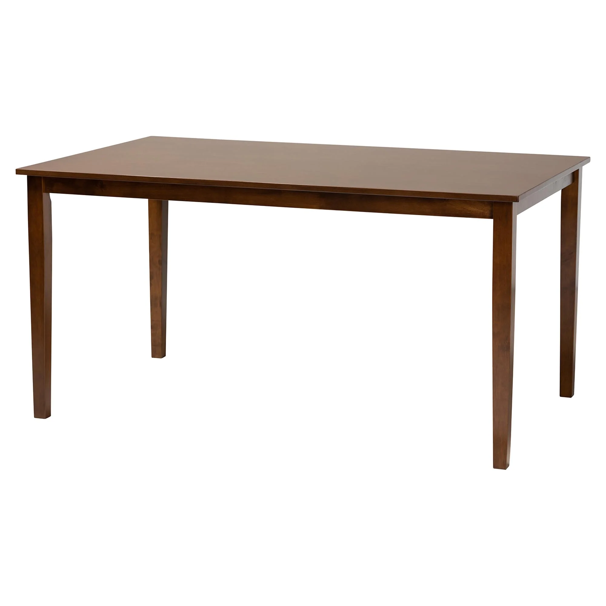 Baxton Studio Estera Mid-Century Modern Dark Brown Finished Wood and Rattan 7-Piece Dining Set - Image 16