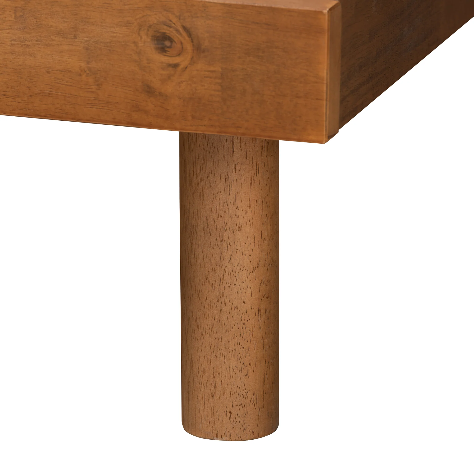 Baxton Studio Lucine Mid-Century Modern Ash Walnut Finished Wood Queen Size Platform Bed - Image 6