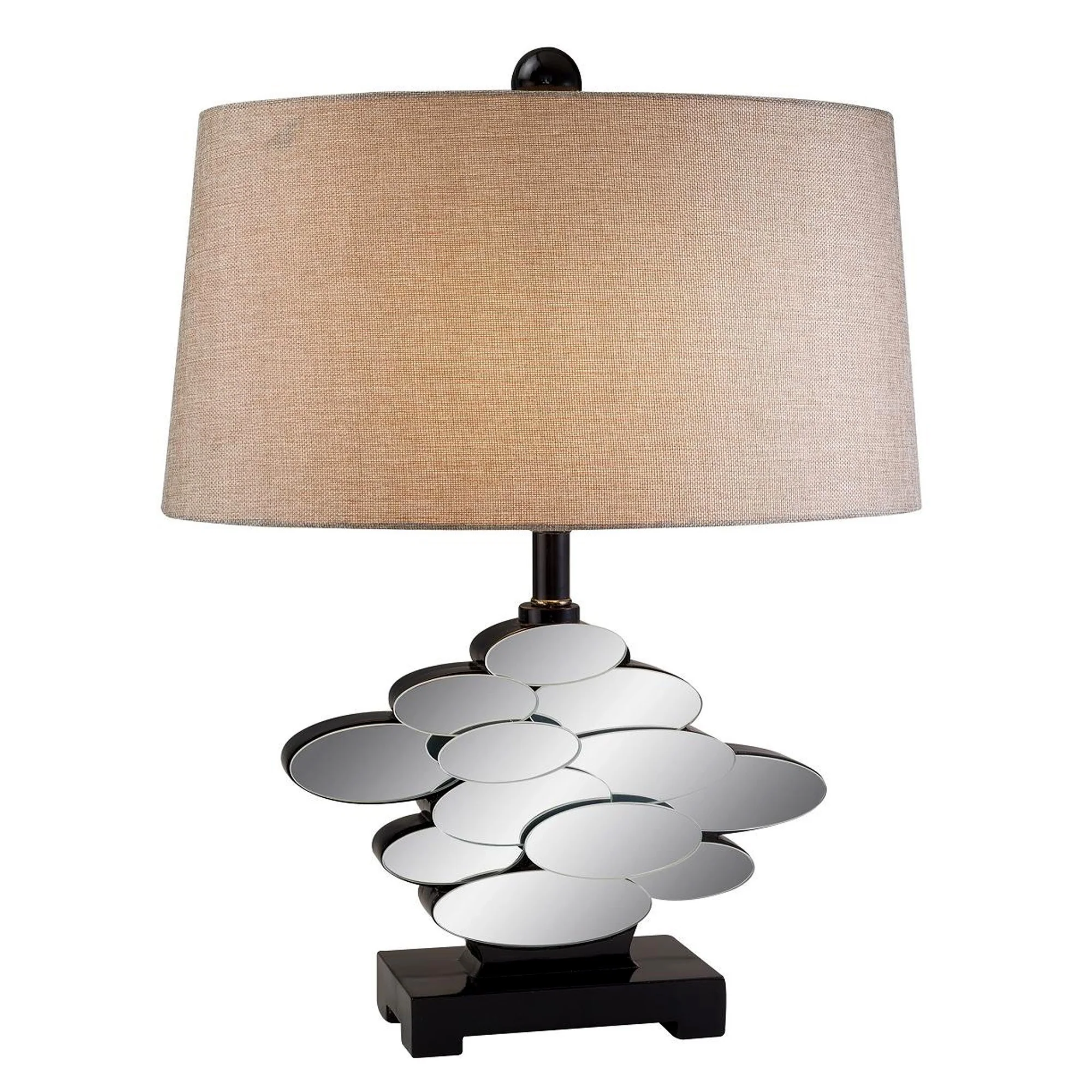 Beautiful Bronzed Table Lamp with Glass Accents By Homeroots
