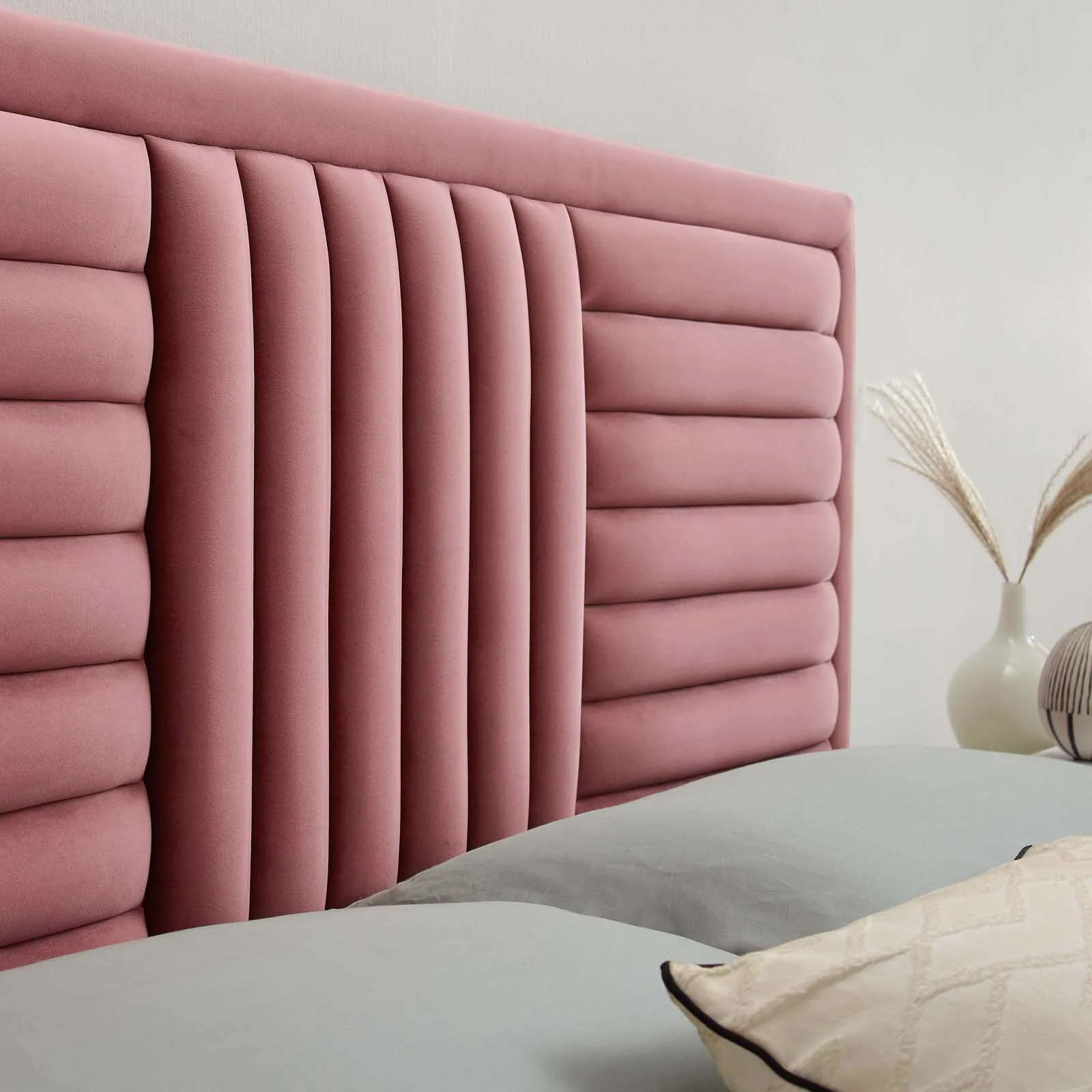 Believe Channel Tufted Performance Velvet Twin Headboard By Modway - MOD-6664 - Image 9