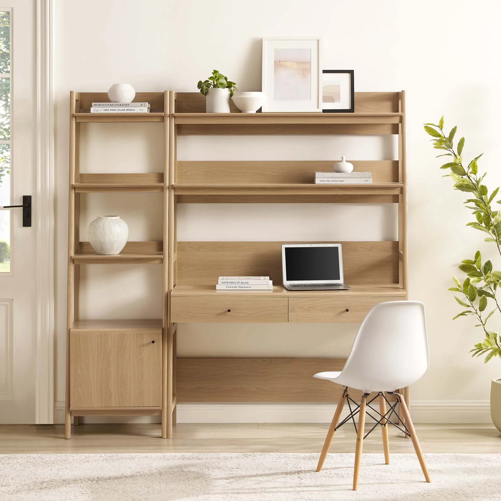 Bixby 2-Piece Wood Office Desk and Bookshelf By Modway - EEI-6111