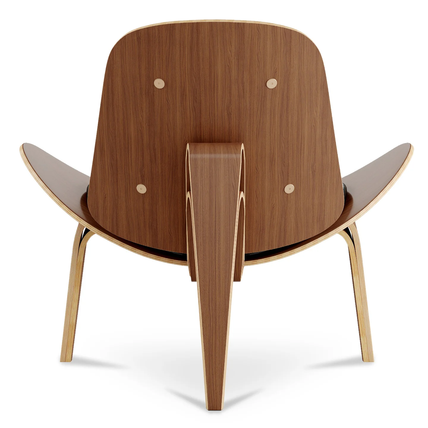 Black and Brown Faux Leather Lounge Chair By Homeroots - Image 4
