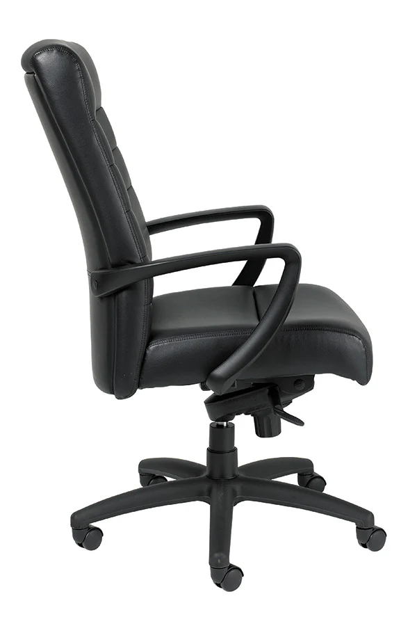 Black Leather Chair By Homeroots - 372375