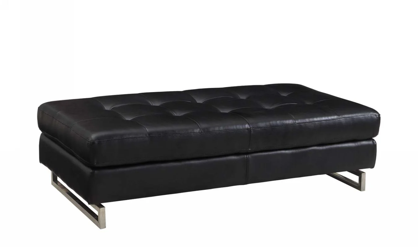 Black Ottoman By Homeroots