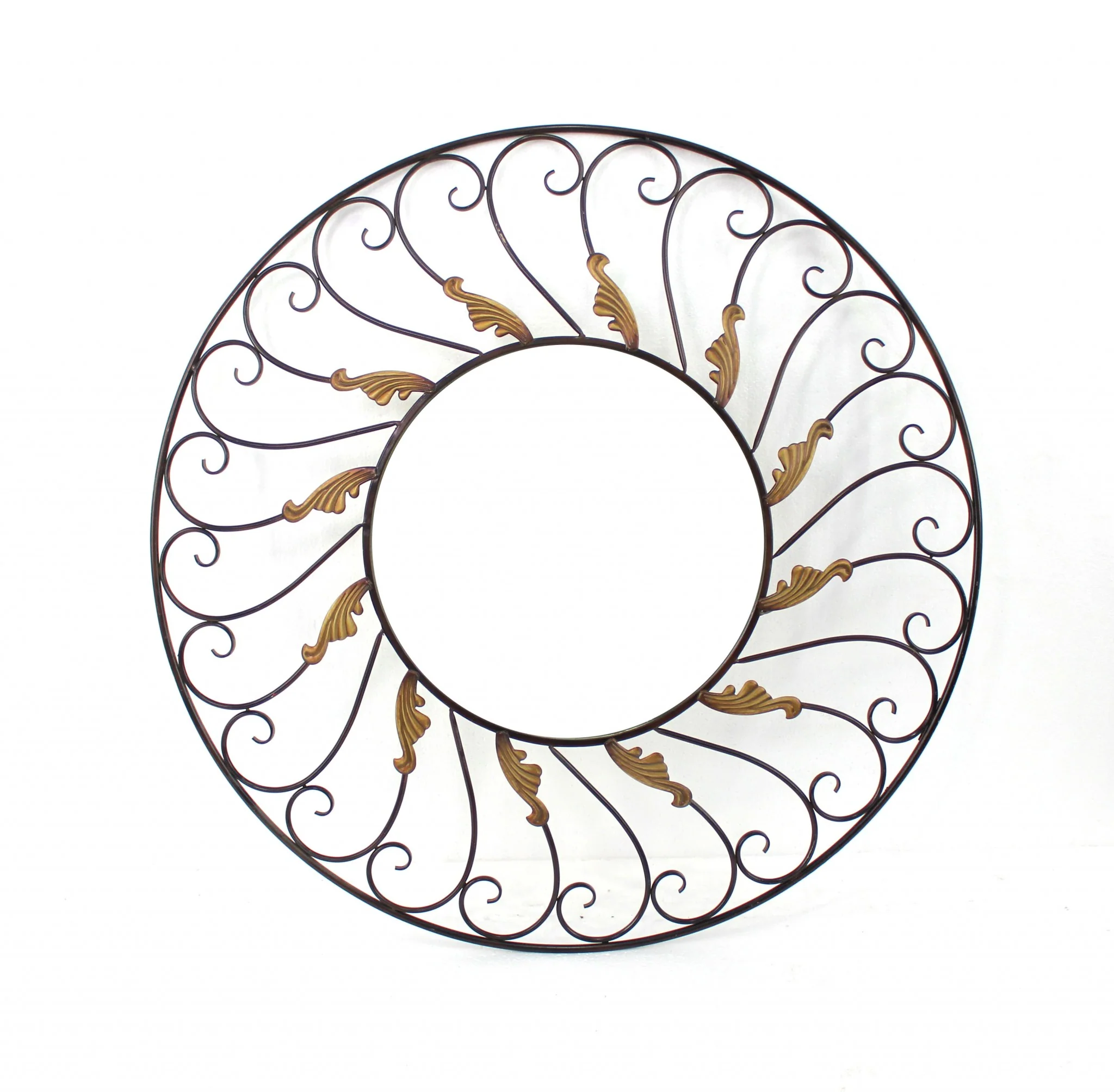 Bronze Vintage Metal Wall Mirror By Homeroots