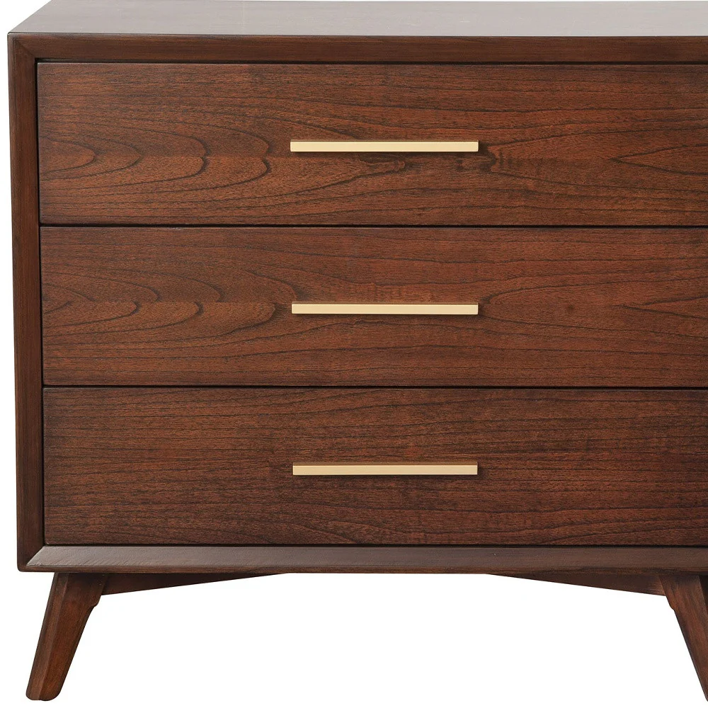 Brown Solid Wood Three Drawer Dresser By Homeroots - Image 6