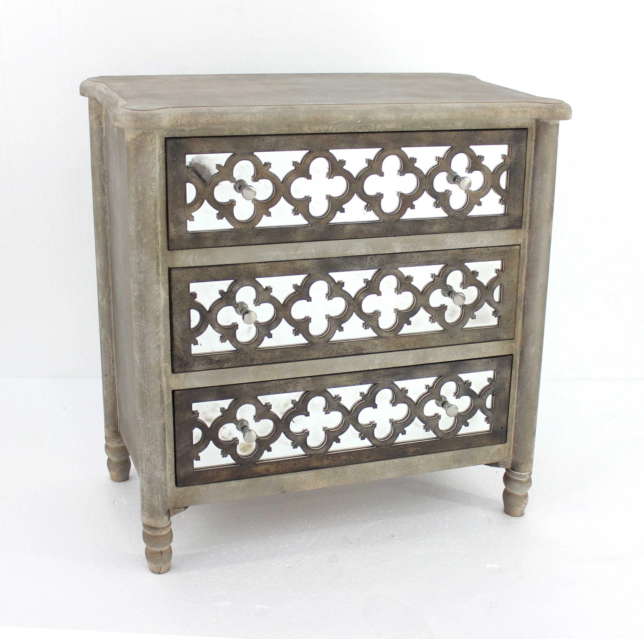 Brown Standard Accent Cabinet With Three Drawers By Homeroots - Image 7