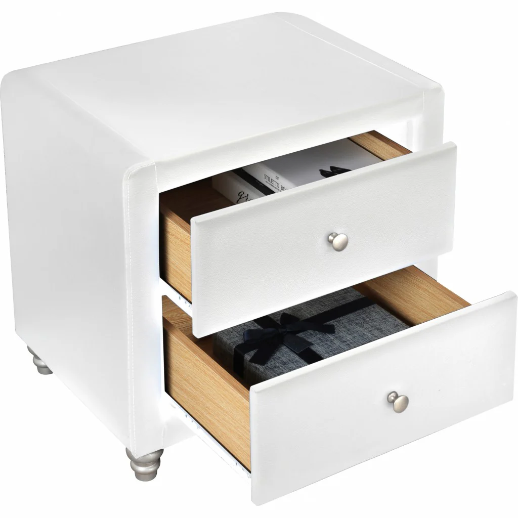 Brown Upholstered 2 Drawer Nightstand By Homeroots - Image 14