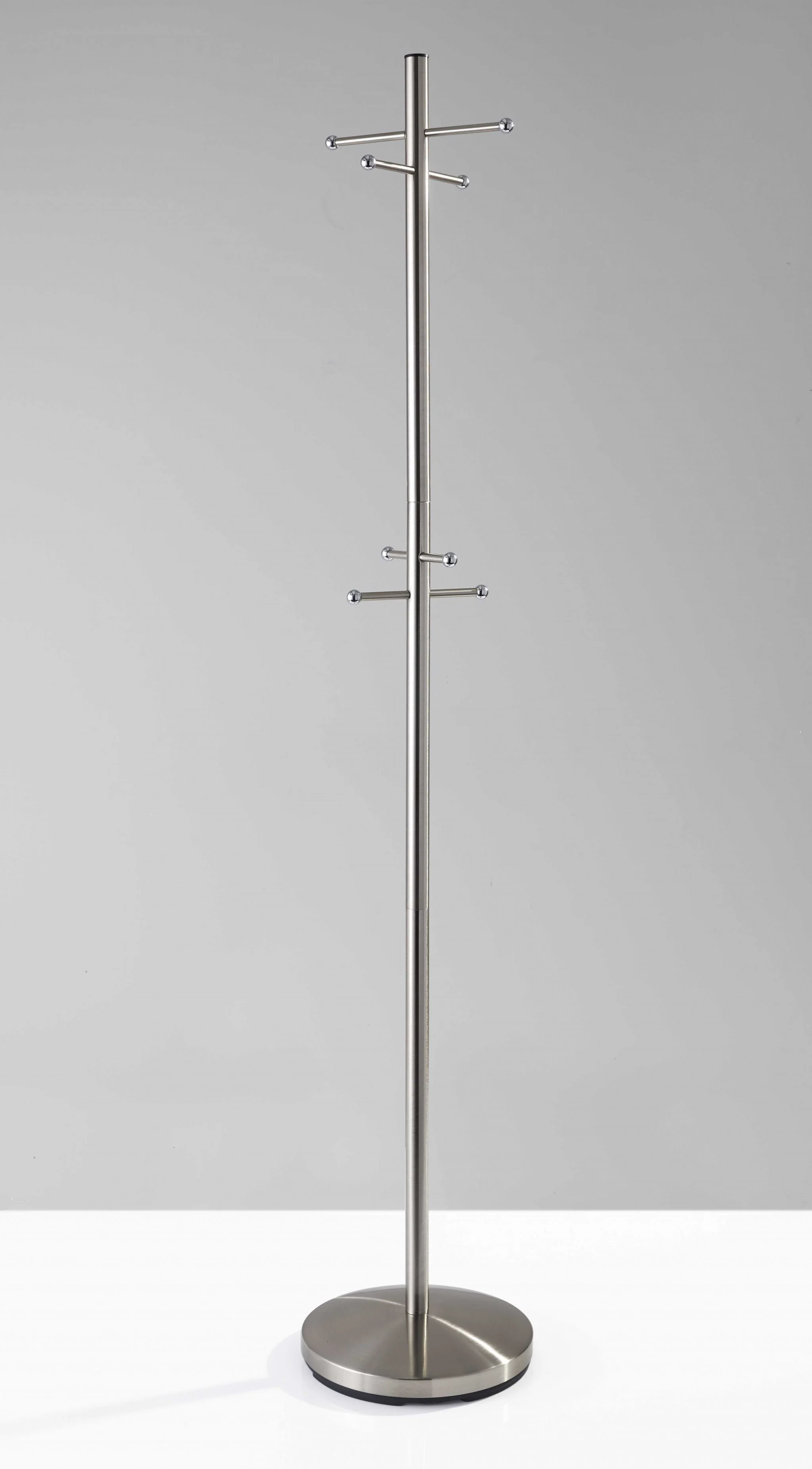 Brushed Steel Brushed Steel Coat Rack By Homeroots - 372947