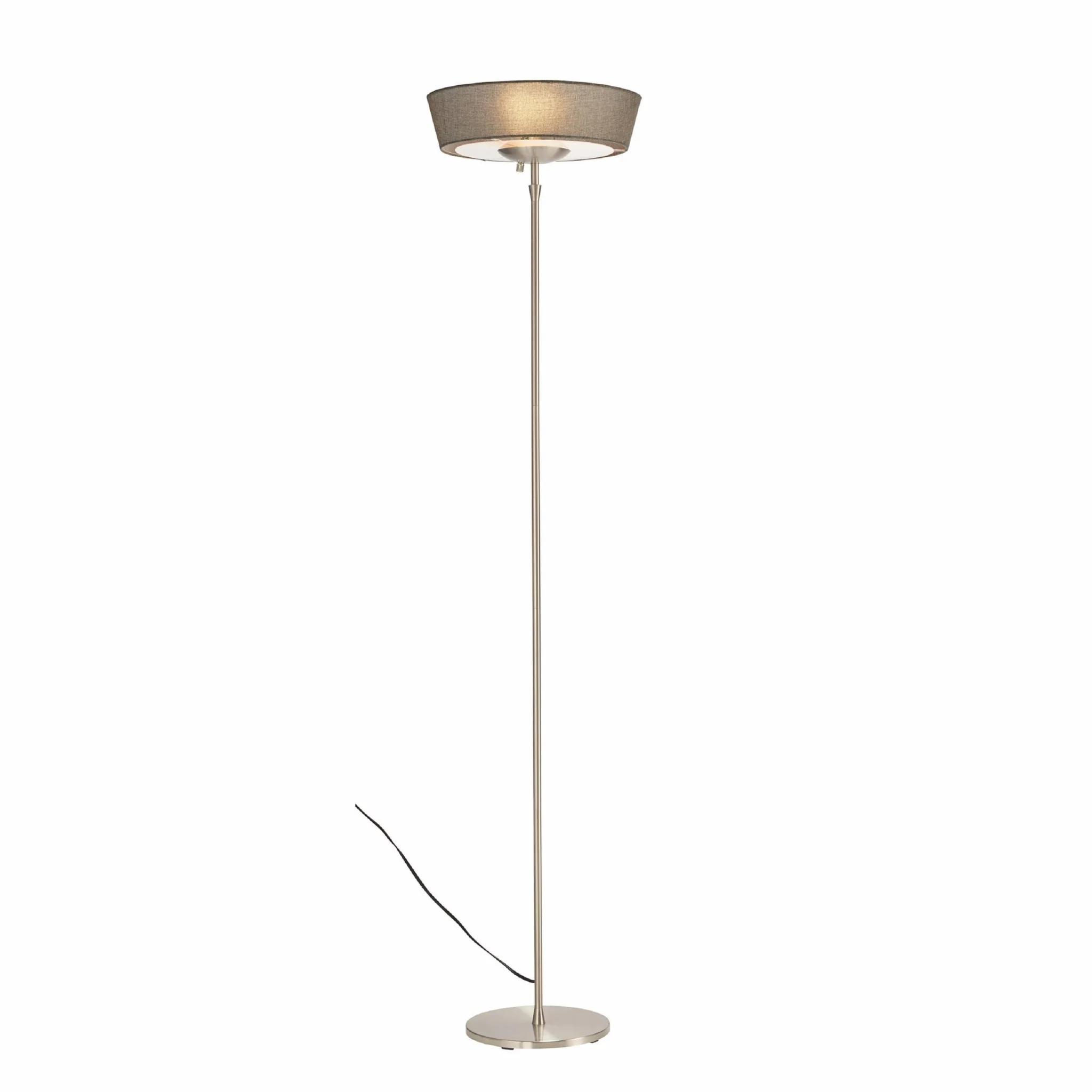 Brushed steel Metal W Torchiere By Homeroots - 372753