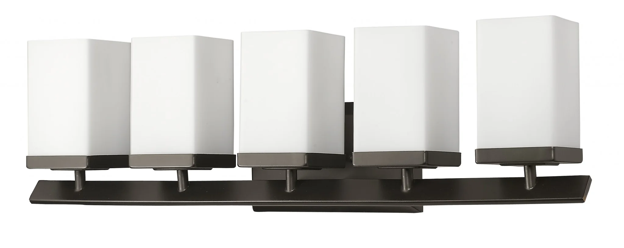 Burgundy 5-Light Oil-Rubbed Bronze Vanity Light With Etched Glass Shades By Homeroots