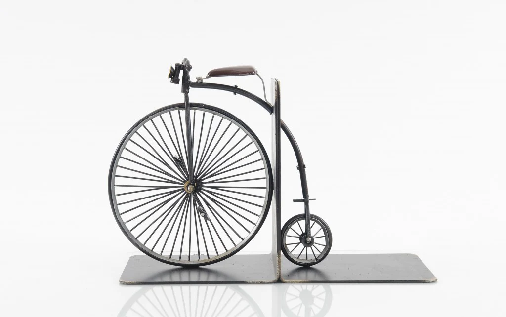c1870 High Wheeler Bicycle Bookends By Homeroots