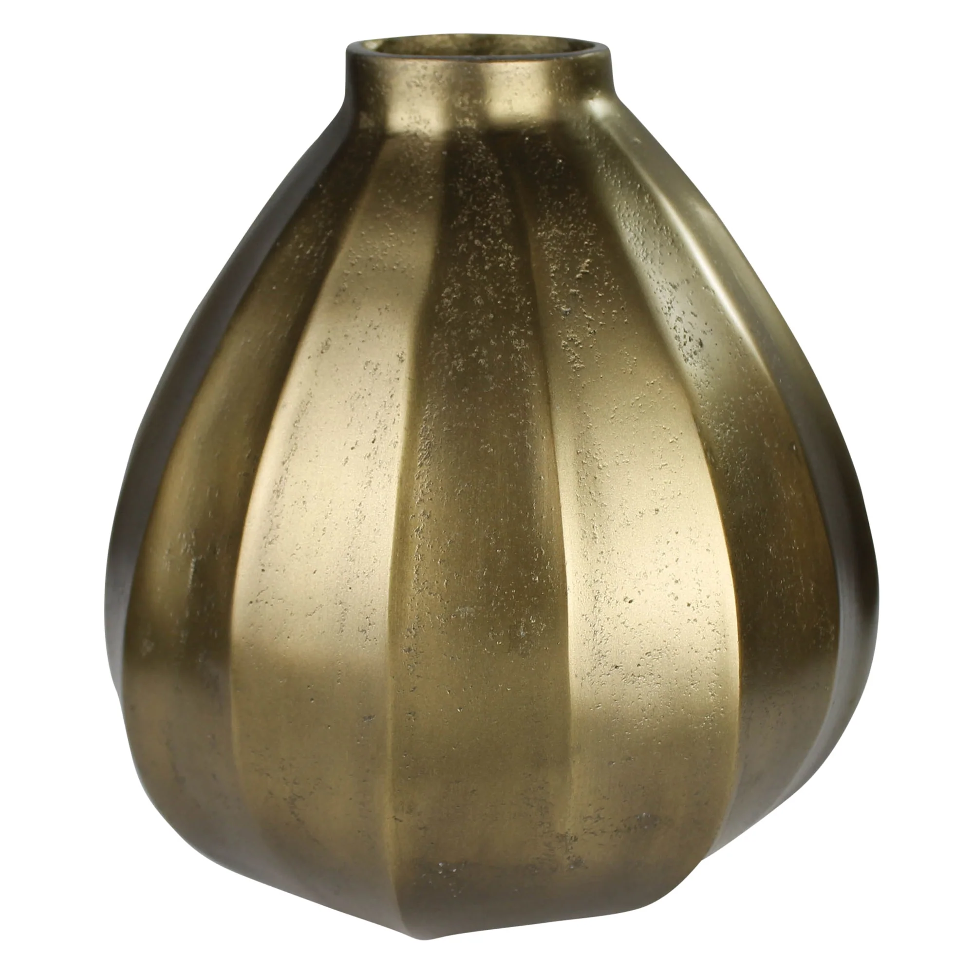Calabaza Vase, Brass By HomArt