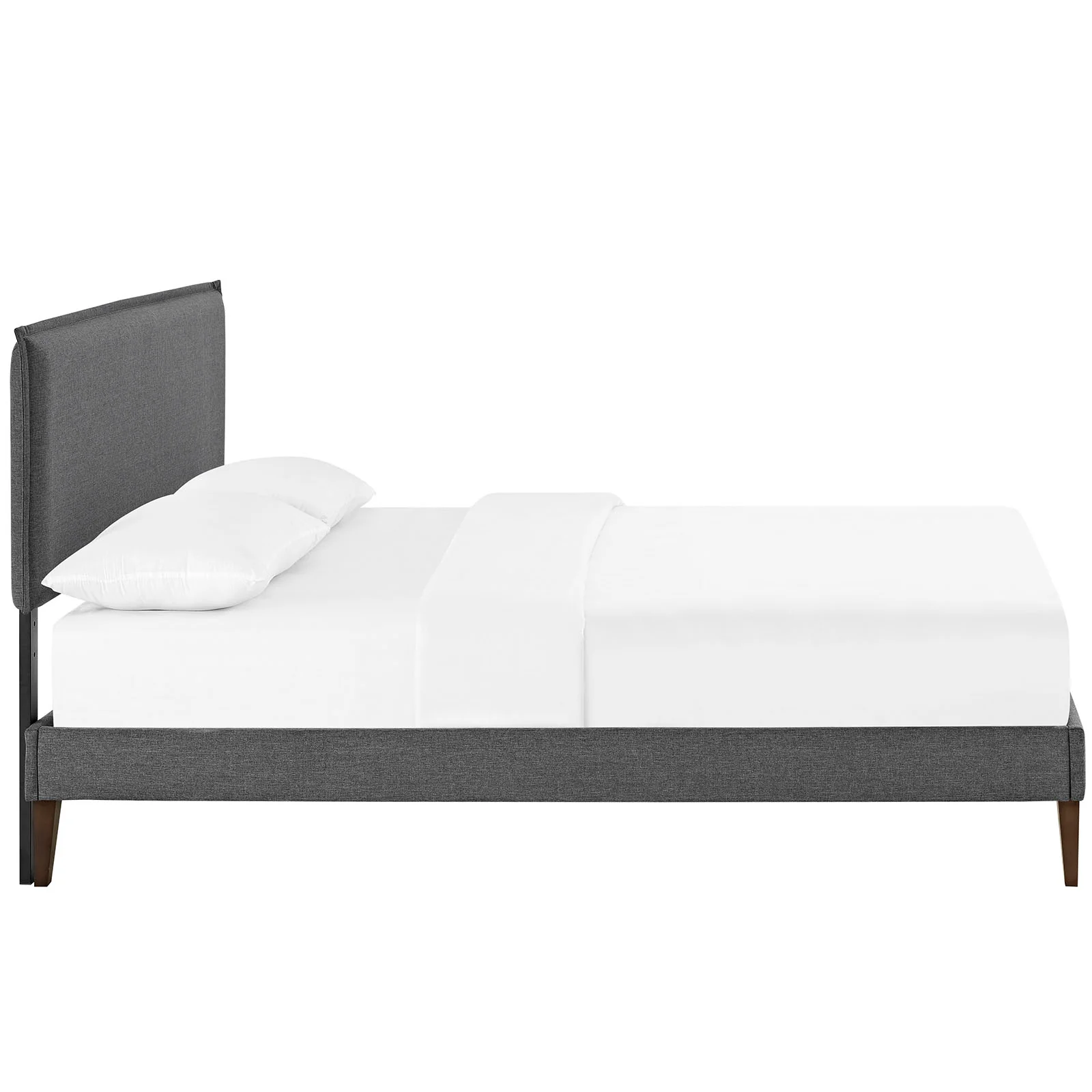 Camille Fabric Queen Platform Bed with Squared Tapered Legs by Modway - Image 4