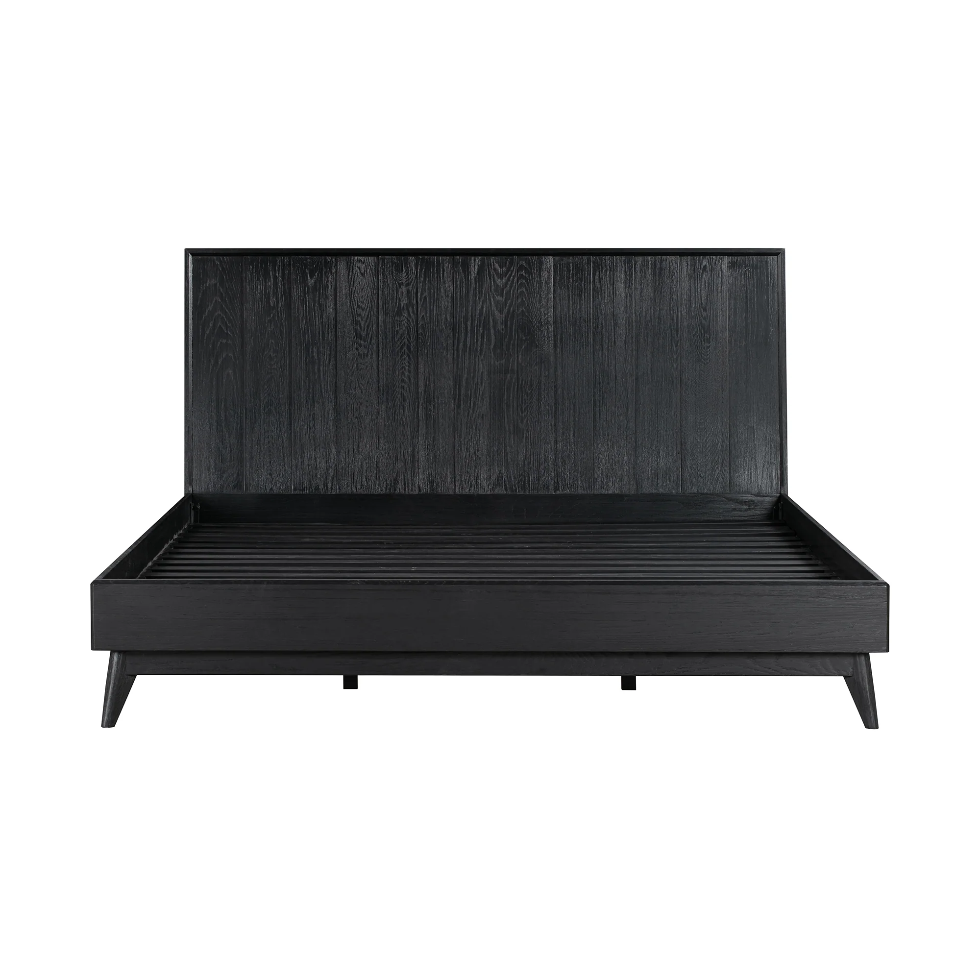 Carnaby King 4 Piece Bedroom Set in Black Brushed Oak Wood By Armen Living - Image 3