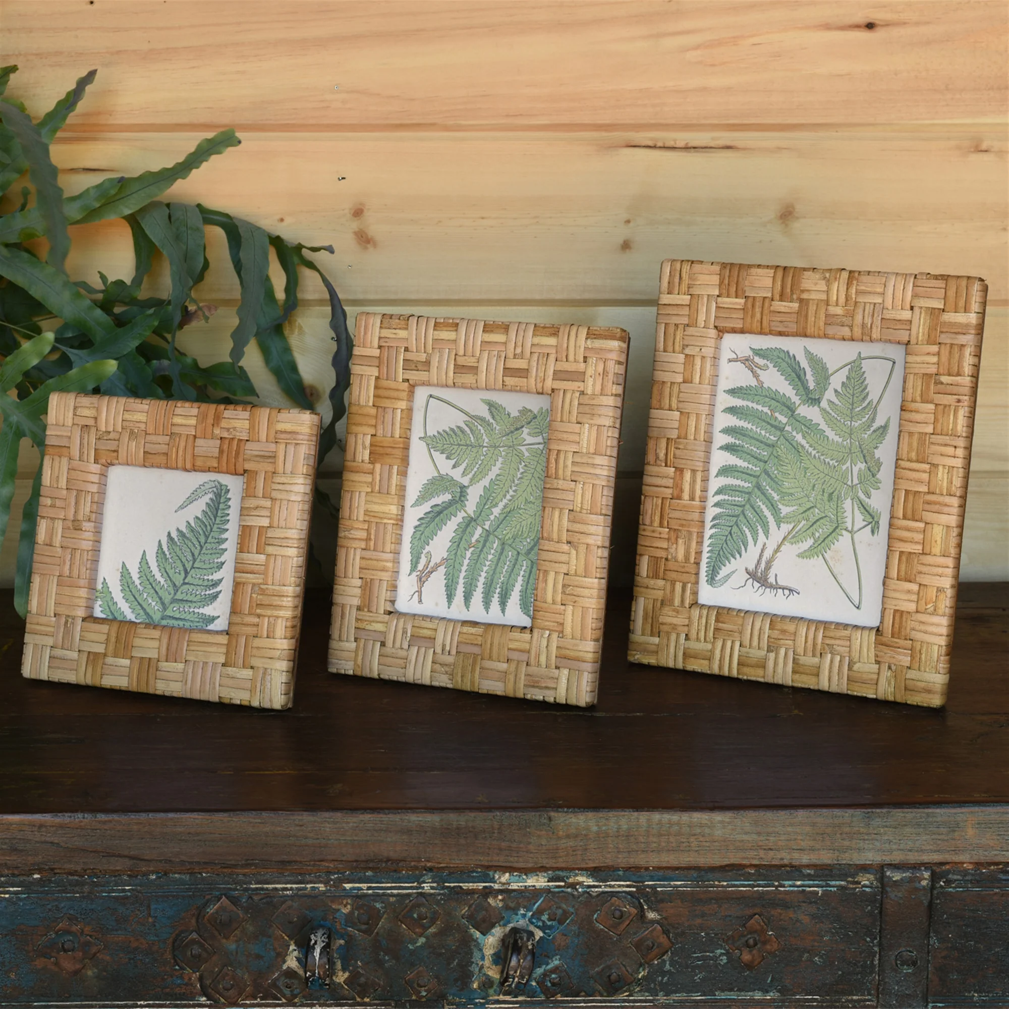 Cayman Frame, Rattan - 4x4 - Natural Set Of 2 By HomArt - Image 4