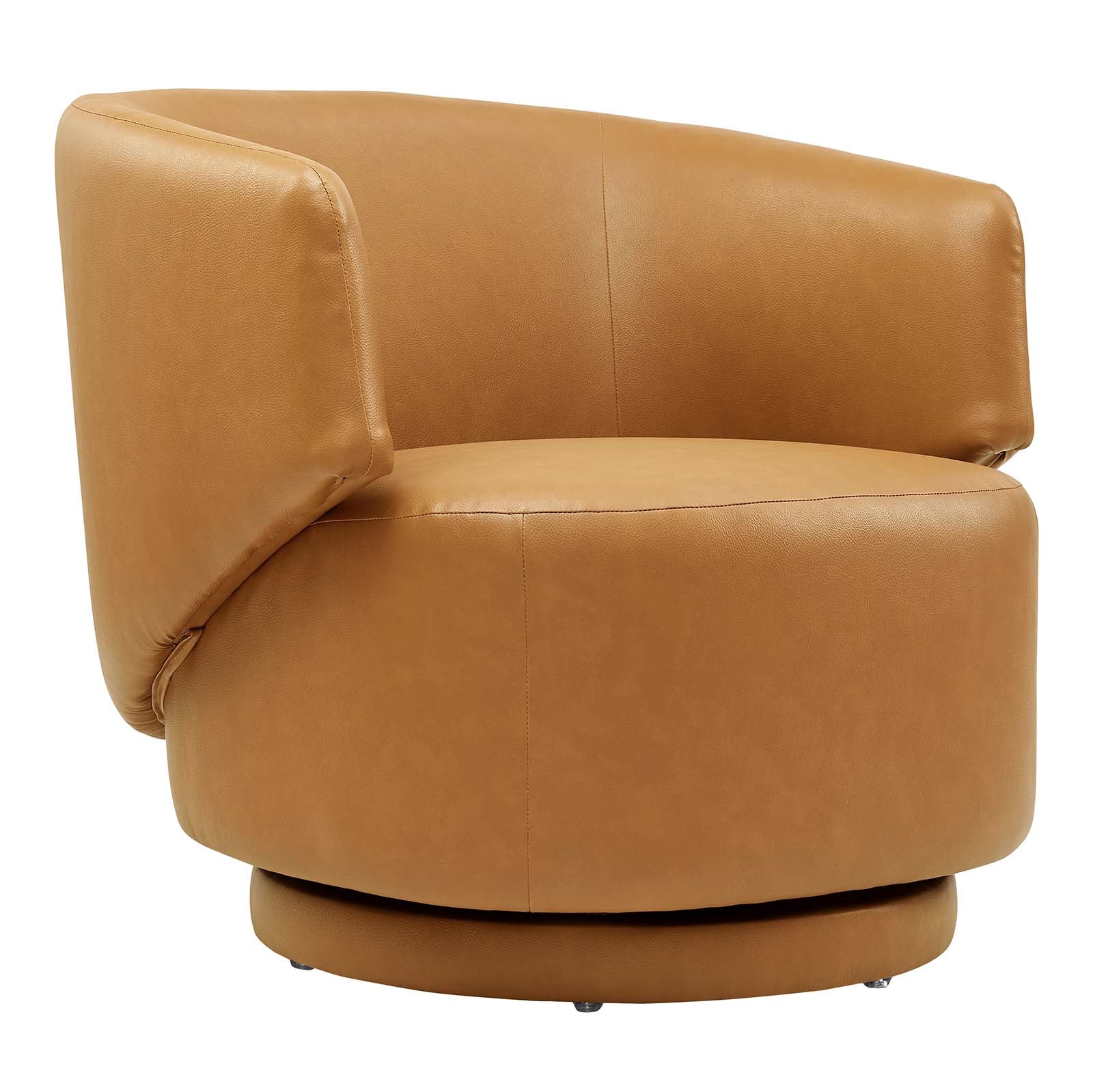 Celestia Vegan Leather Fabric and Wood Swivel Chair By Modway - EEI-6358 - Image 2