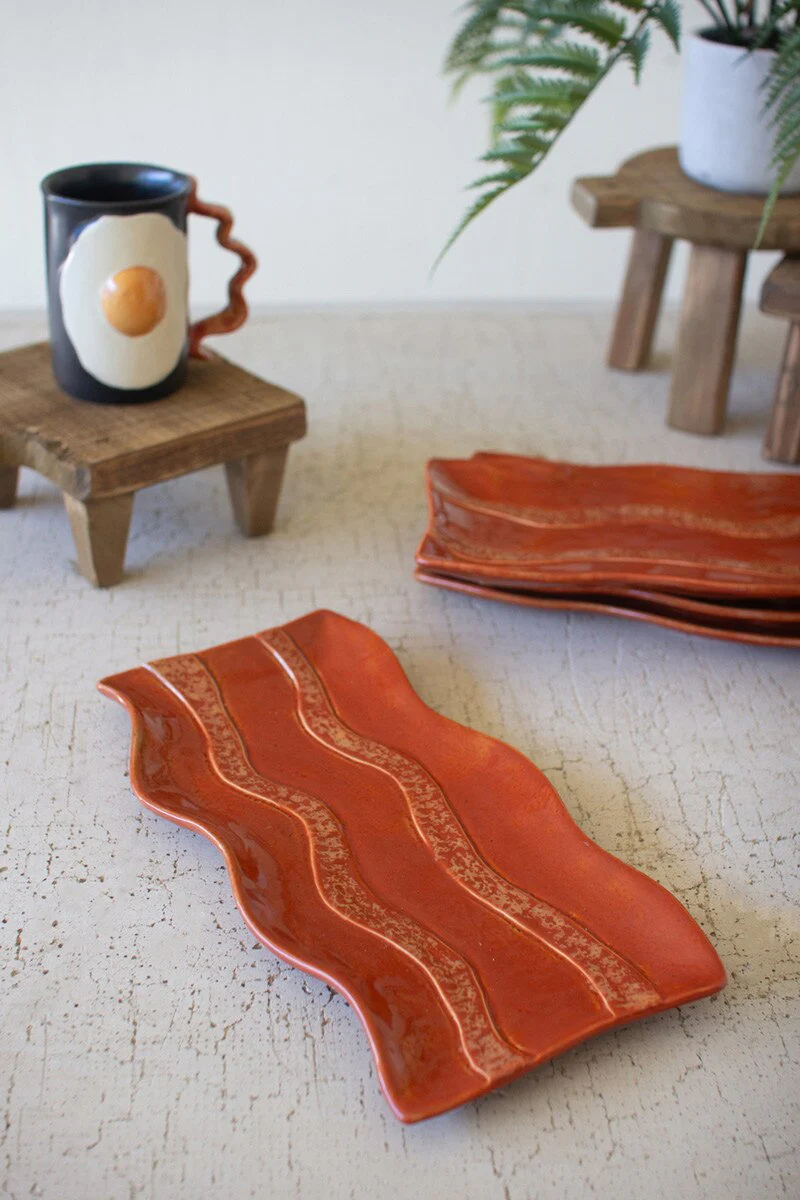 Ceramic Bacon Platter By Kalalou - Image 2