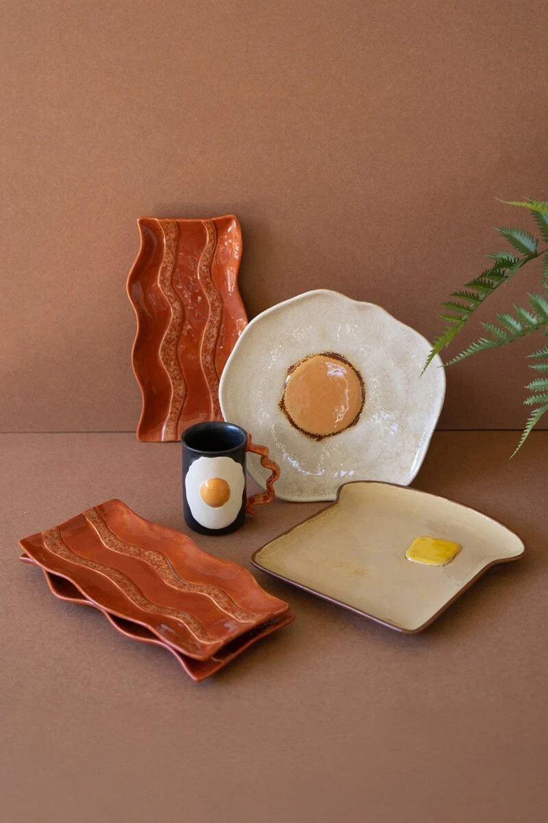 Ceramic Bacon Platter By Kalalou - Image 4