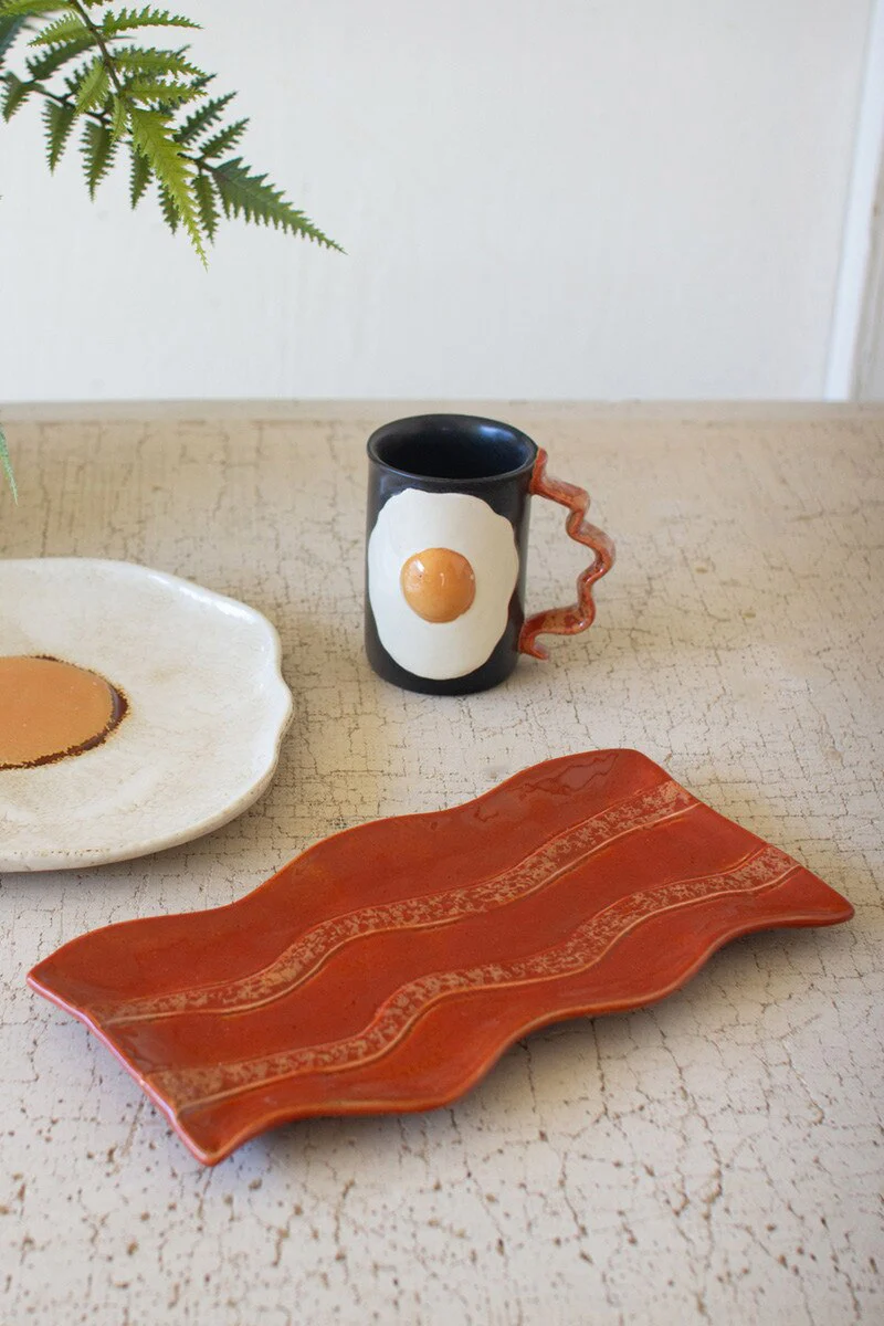 Ceramic Bacon Platter By Kalalou - Image 5
