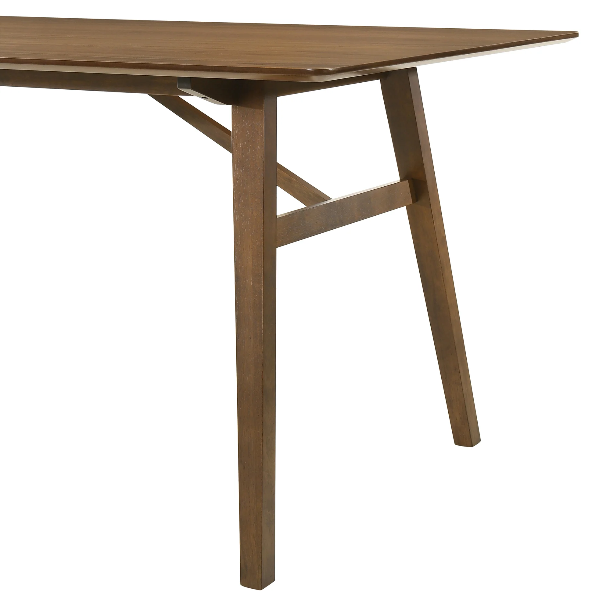 Channell 6 Piece Walnut Wood Dining Table Set with Bench in Blue Fabric By Armen Living - Image 20