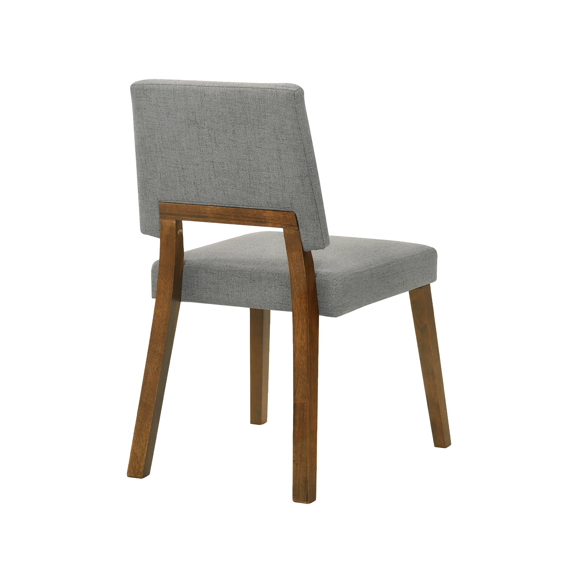 Channell Wood Dining Chair in Walnut Finish with Orange Fabric - Set of 2 By Armen Living - Image 24