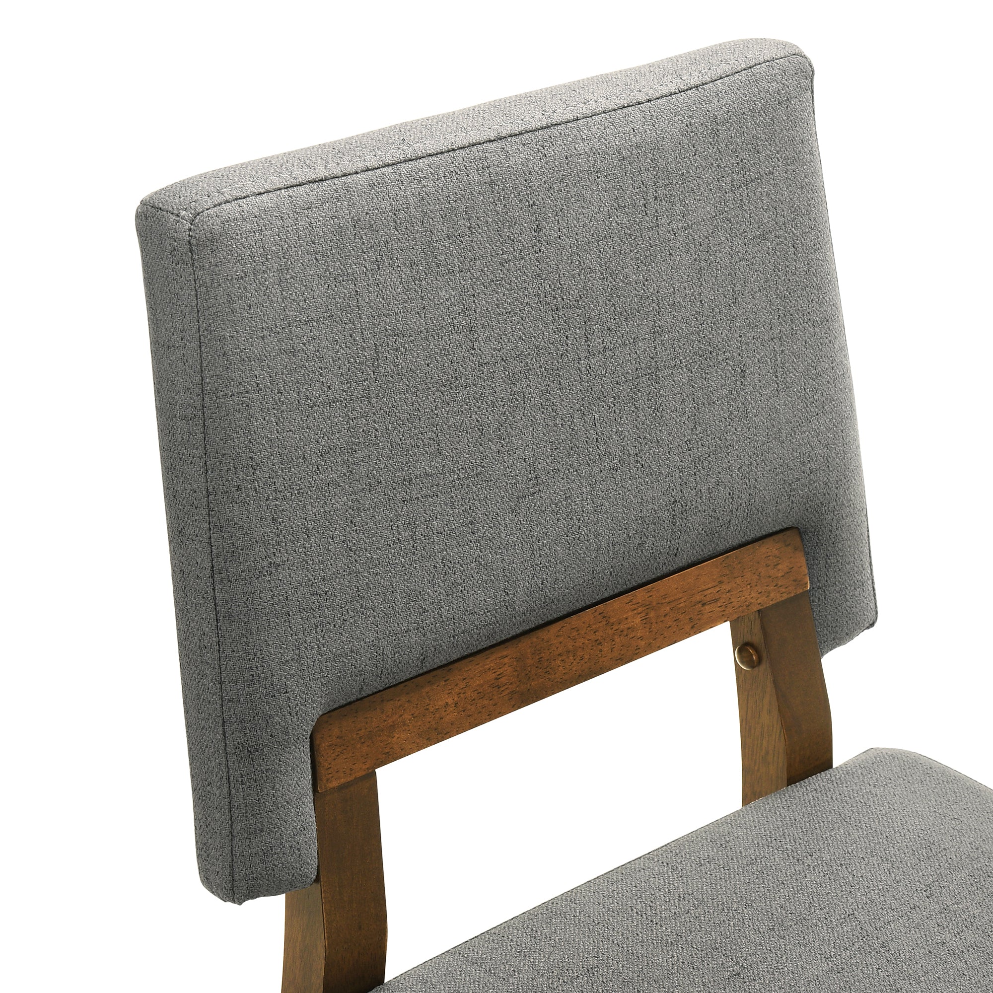Channell Wood Dining Chair in Walnut Finish with Orange Fabric - Set of 2 By Armen Living - Image 25