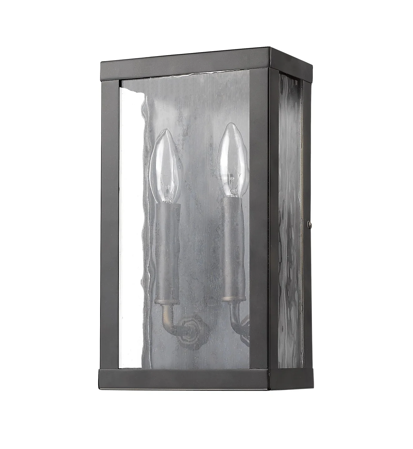 Charleston 2-Light Oil-Rubbed Bronze Shadowbox Wall Light (Small) By Homeroots