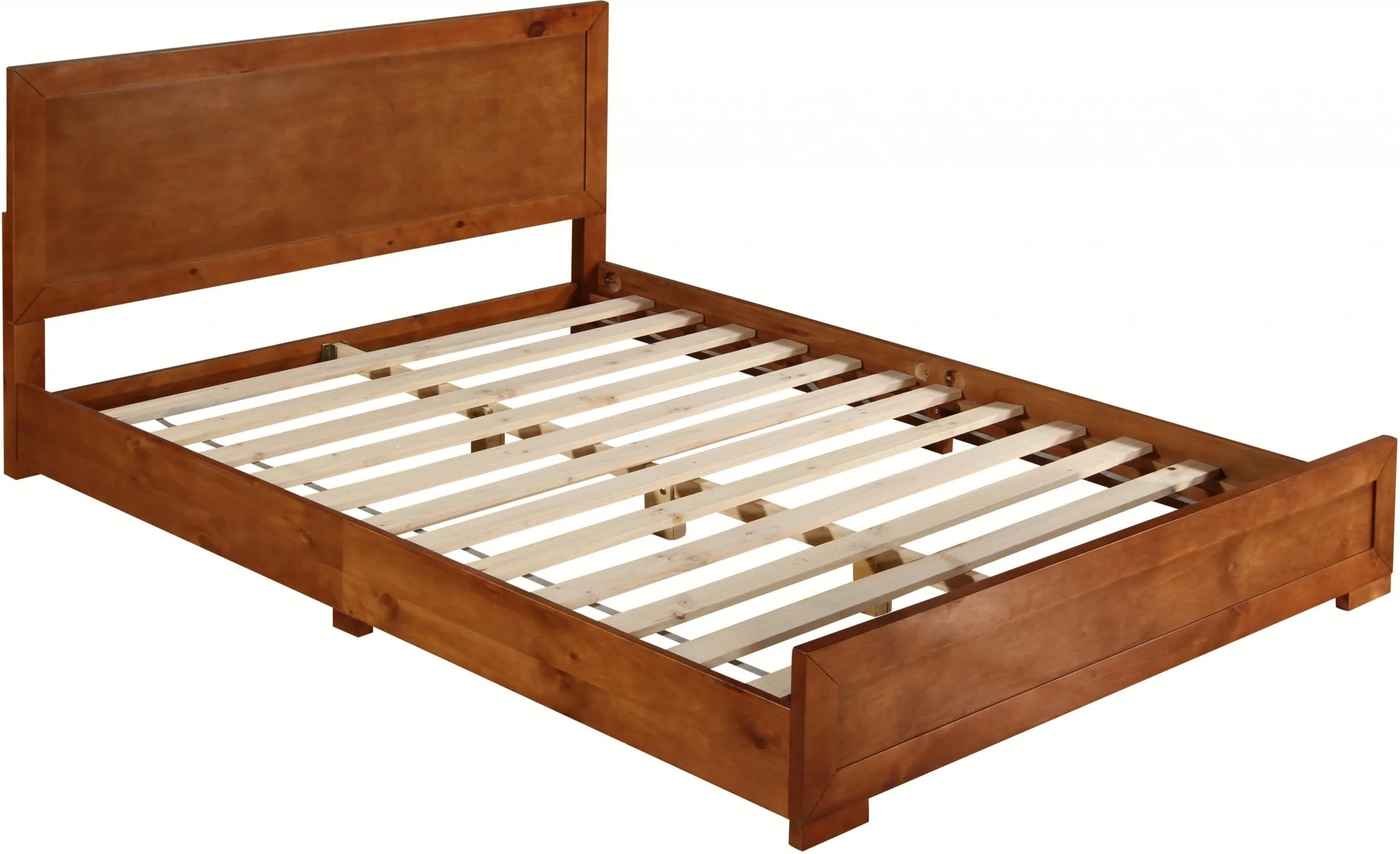 Cherry Wood Twin Platform Bed By Homeroots - 397087 - Image 3