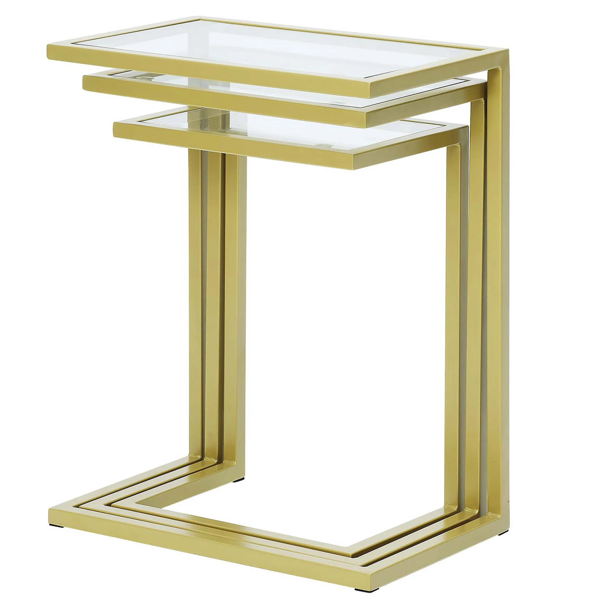 Chrome Glass Rectangular End Table By Homeroots