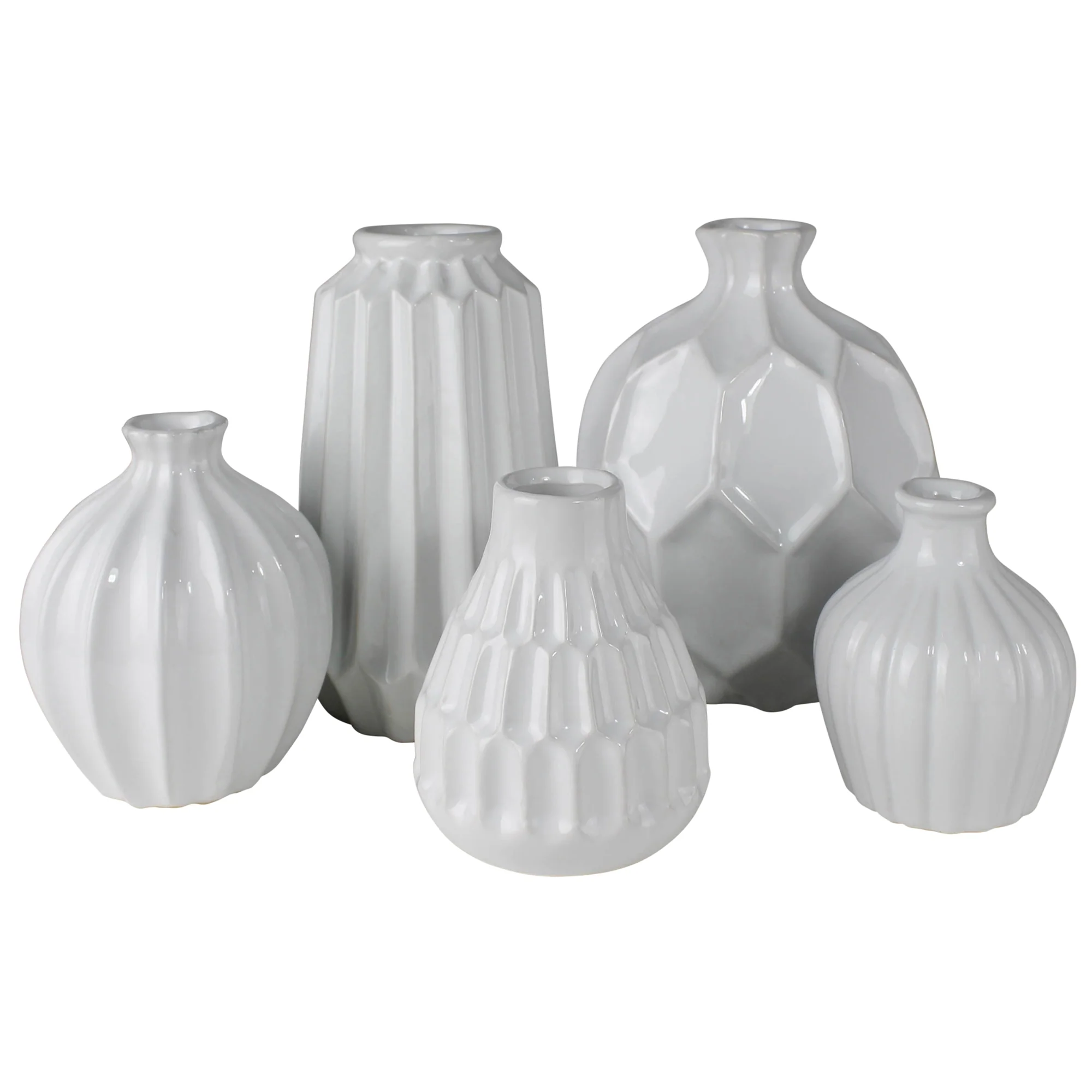 Cinc Vases, Ceramic - Set of 5 By HomArt